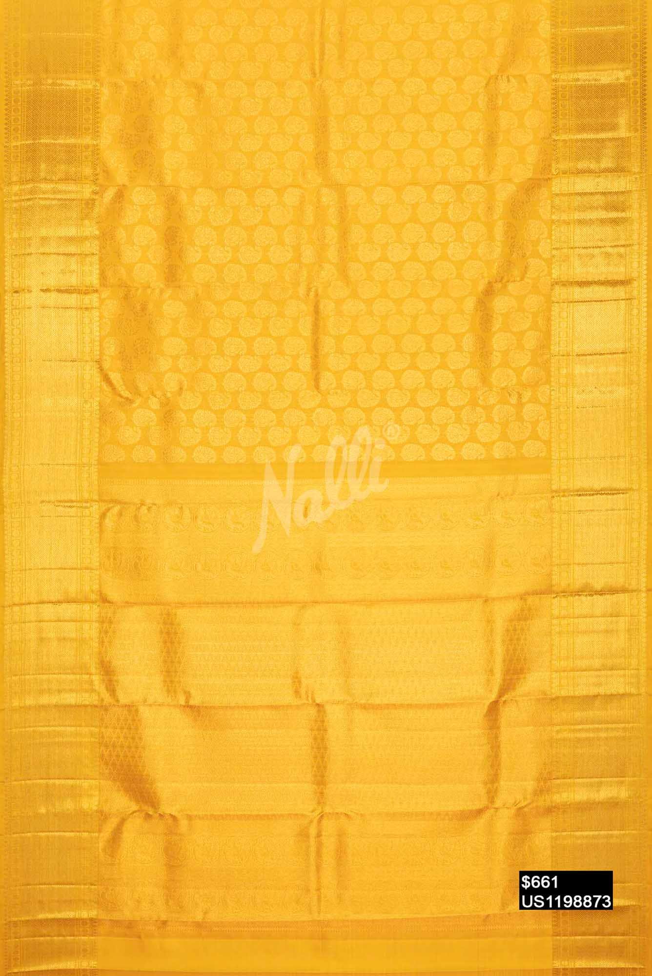 Yellow Kanchipuram Silk Saree