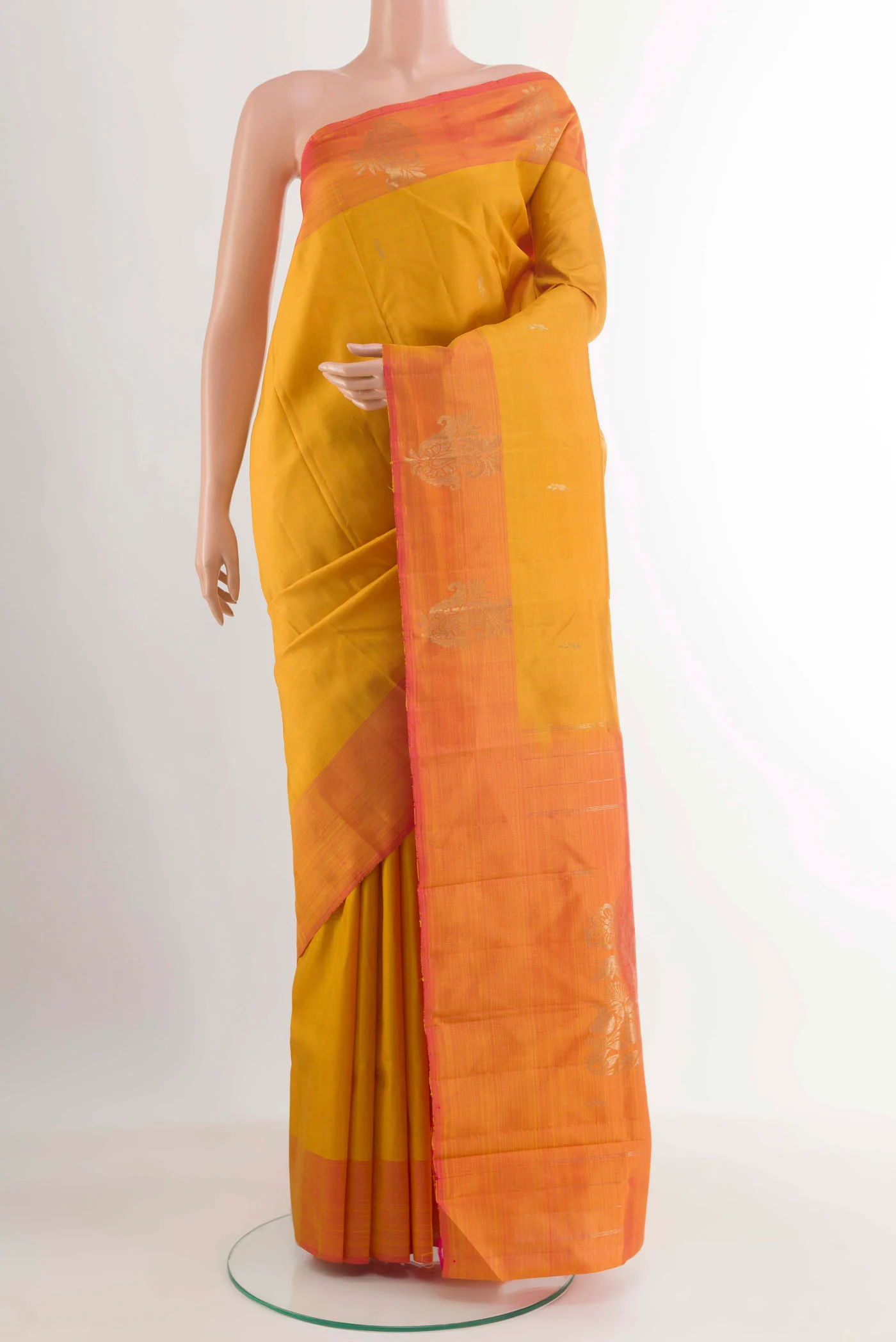 Yellow Kanjivaram Silk Saree