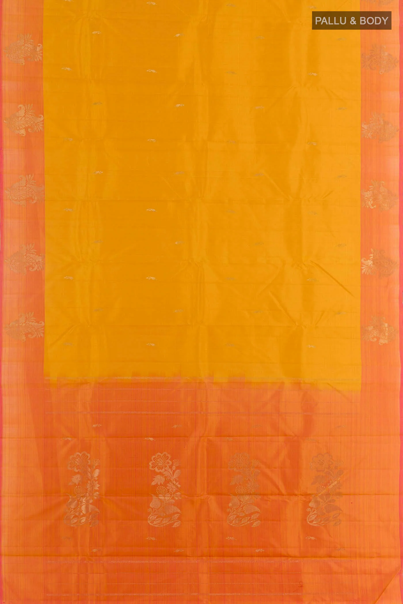 Yellow Kanjivaram Silk Saree - Image 3