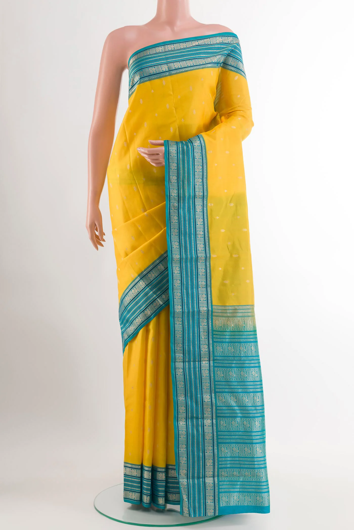Yellow Kanjivaram Silk Saree