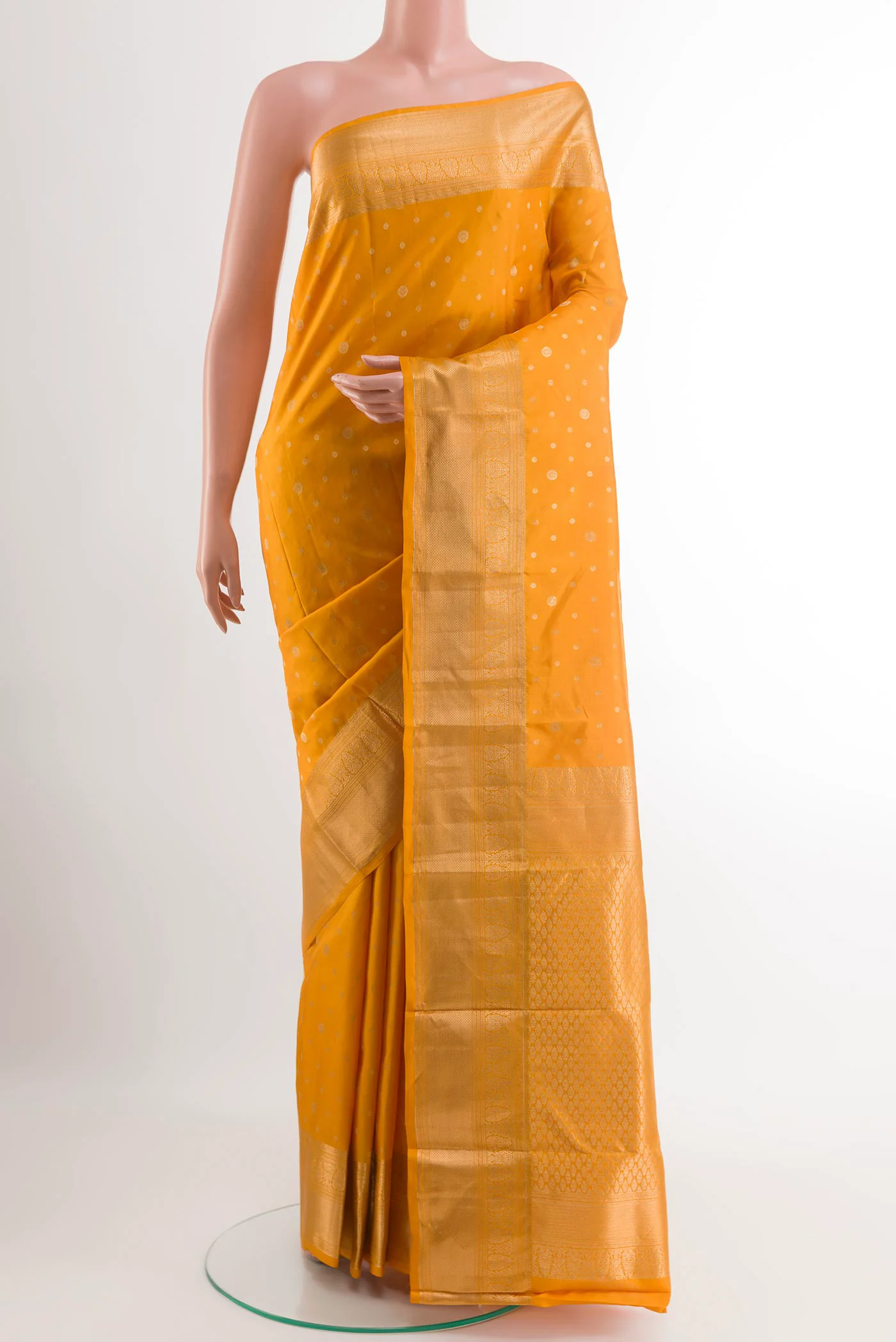 Yellow Kanjivaram Silk Saree