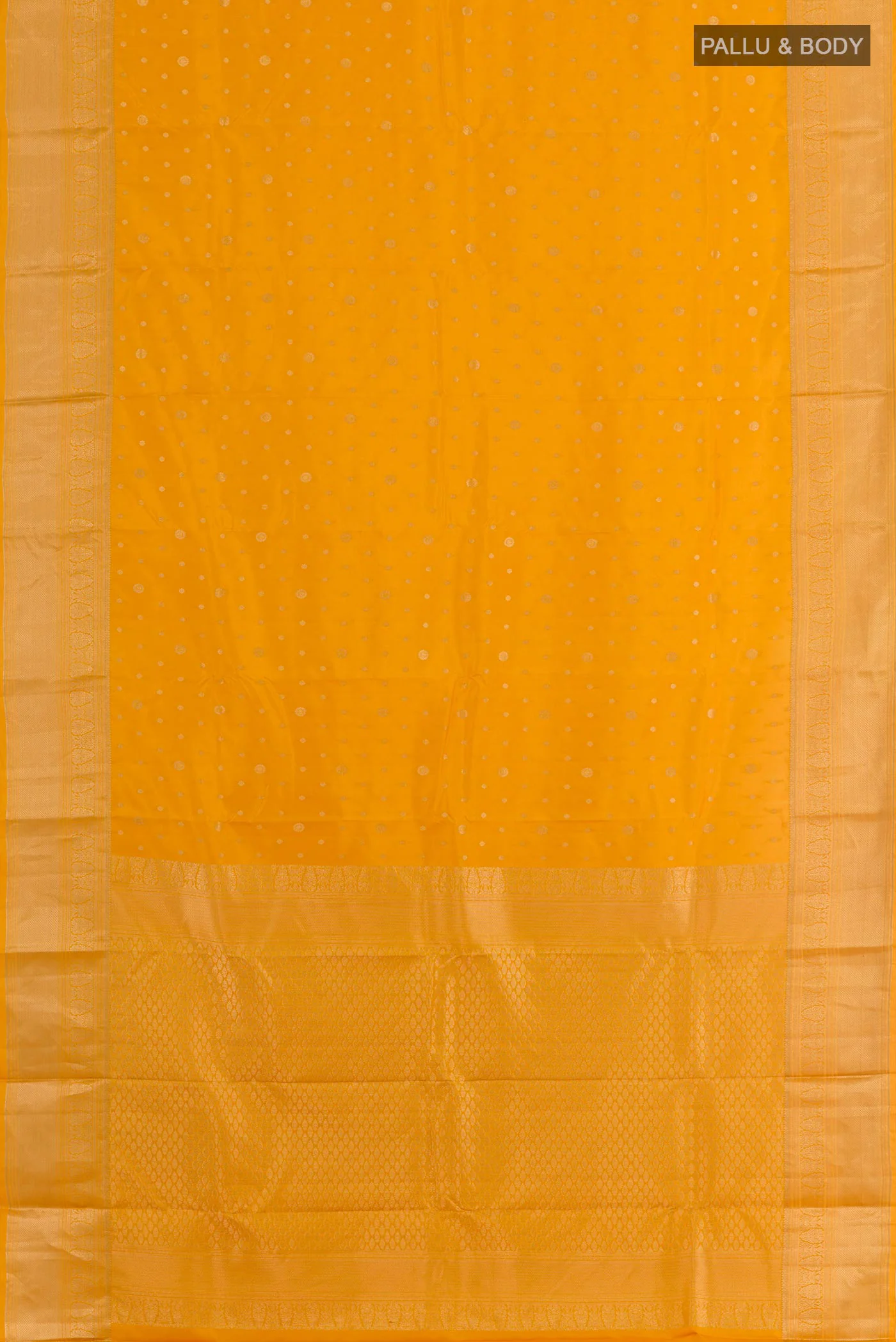 Yellow Kanjivaram Silk Saree - Image 3