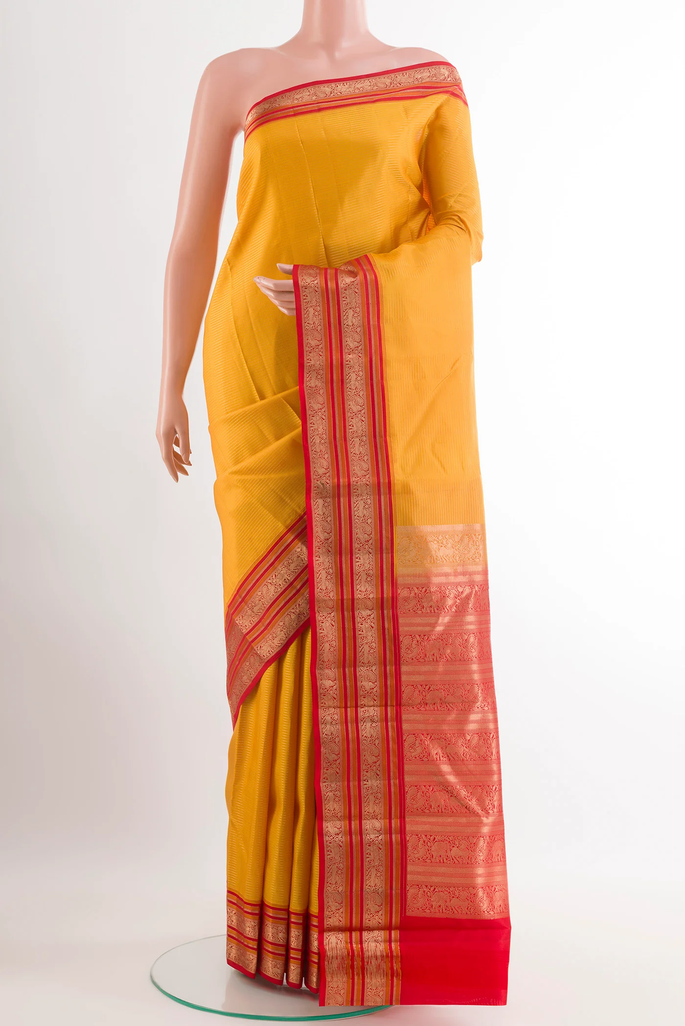 Yellow Kanjivaram Silk Saree