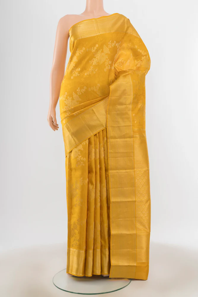 Yellow Kanjivaram Silk Saree
