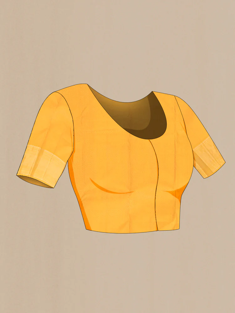 Yellow Kanjivaram Silk Saree - Image 4