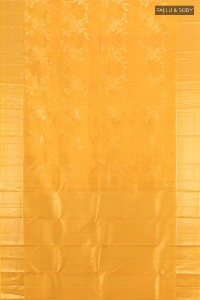 Yellow Kanjivaram Silk Saree - Image 5