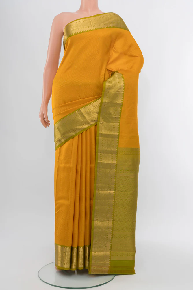 Yellow Kanjivaram Silk Saree