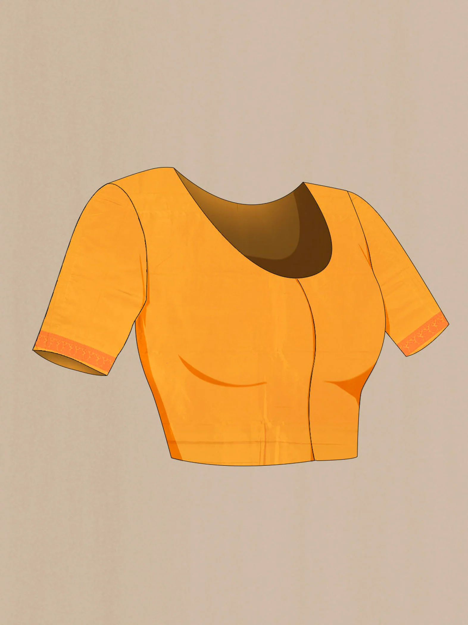 Yellow Kanjivaram Silk Saree - Image 4