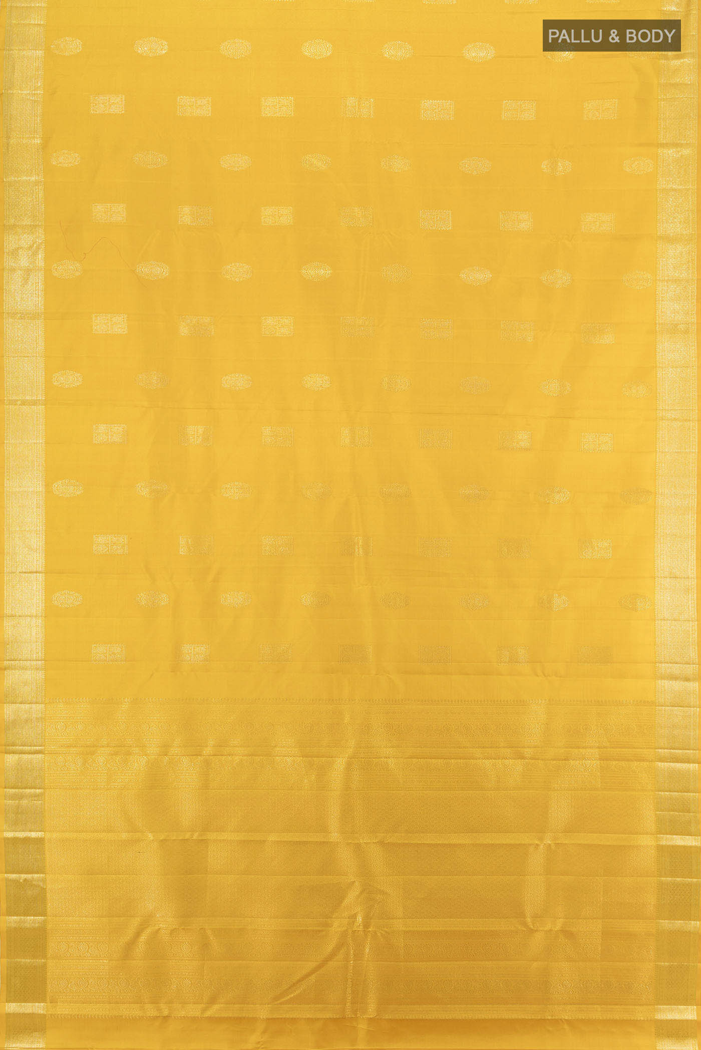 Yellow Kanjivaram Silk Saree - Image 5
