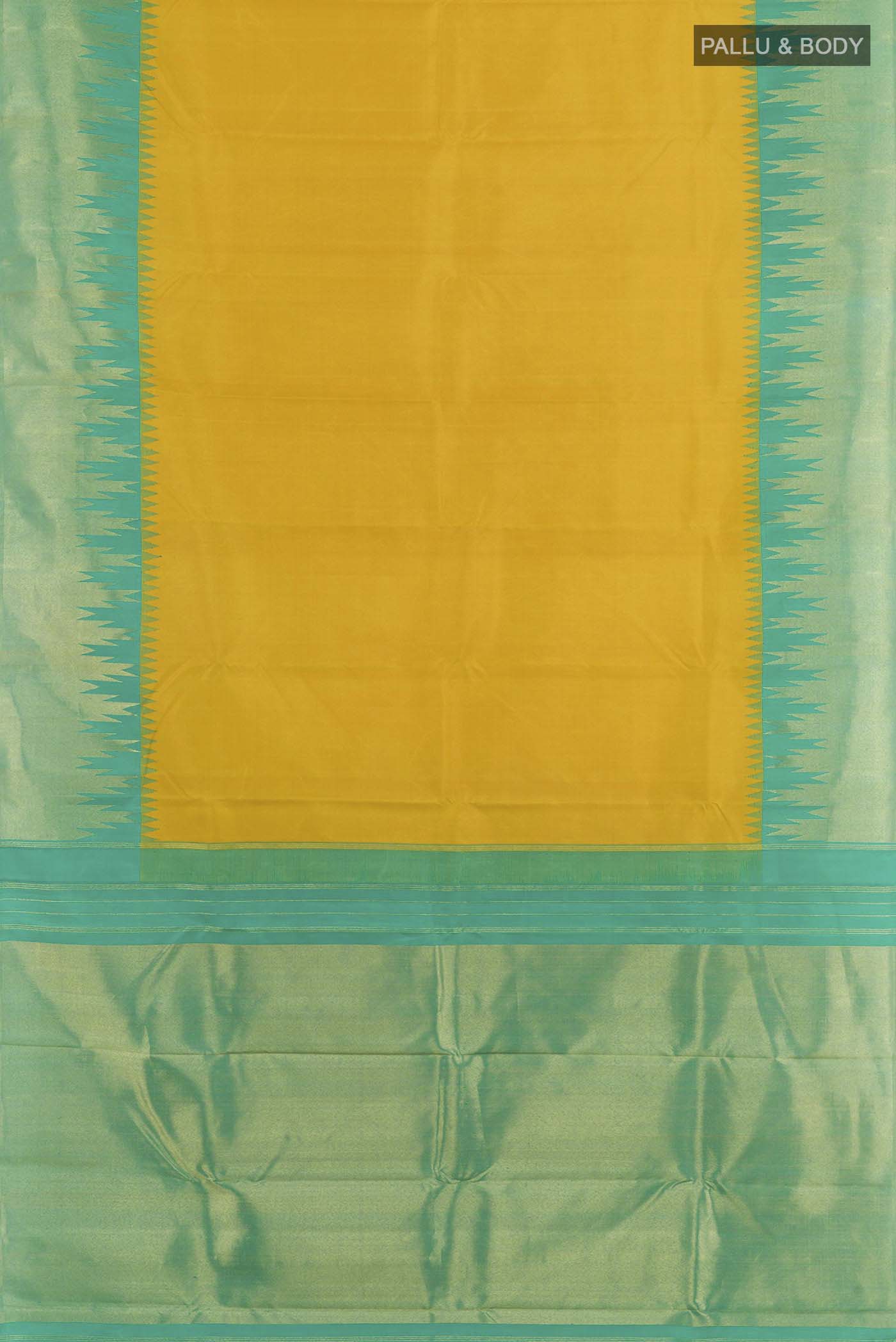 Yellow Kanjivaram Silk Saree - Image 5