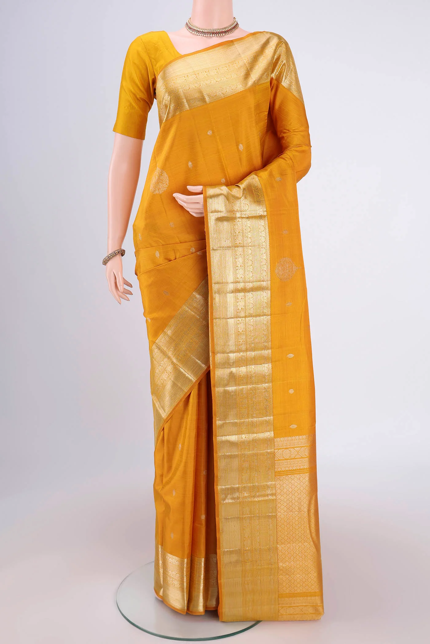 Yellow Kanjivaram Silk Saree