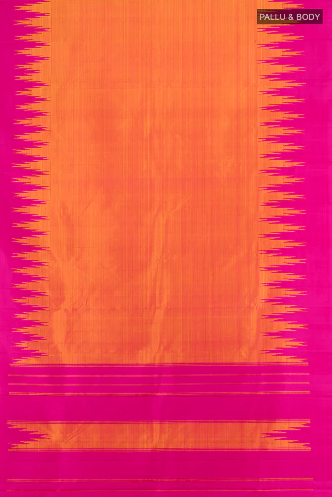Yellow Kanjivaram Silk Saree - Image 5