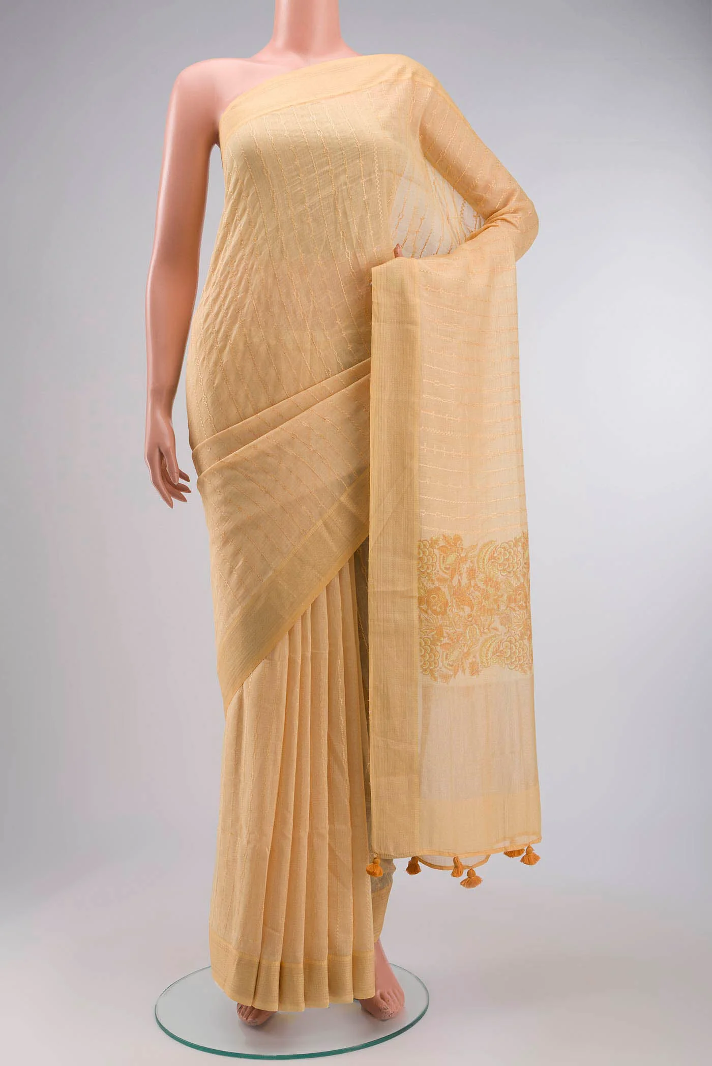 Sandal Linen Saree
