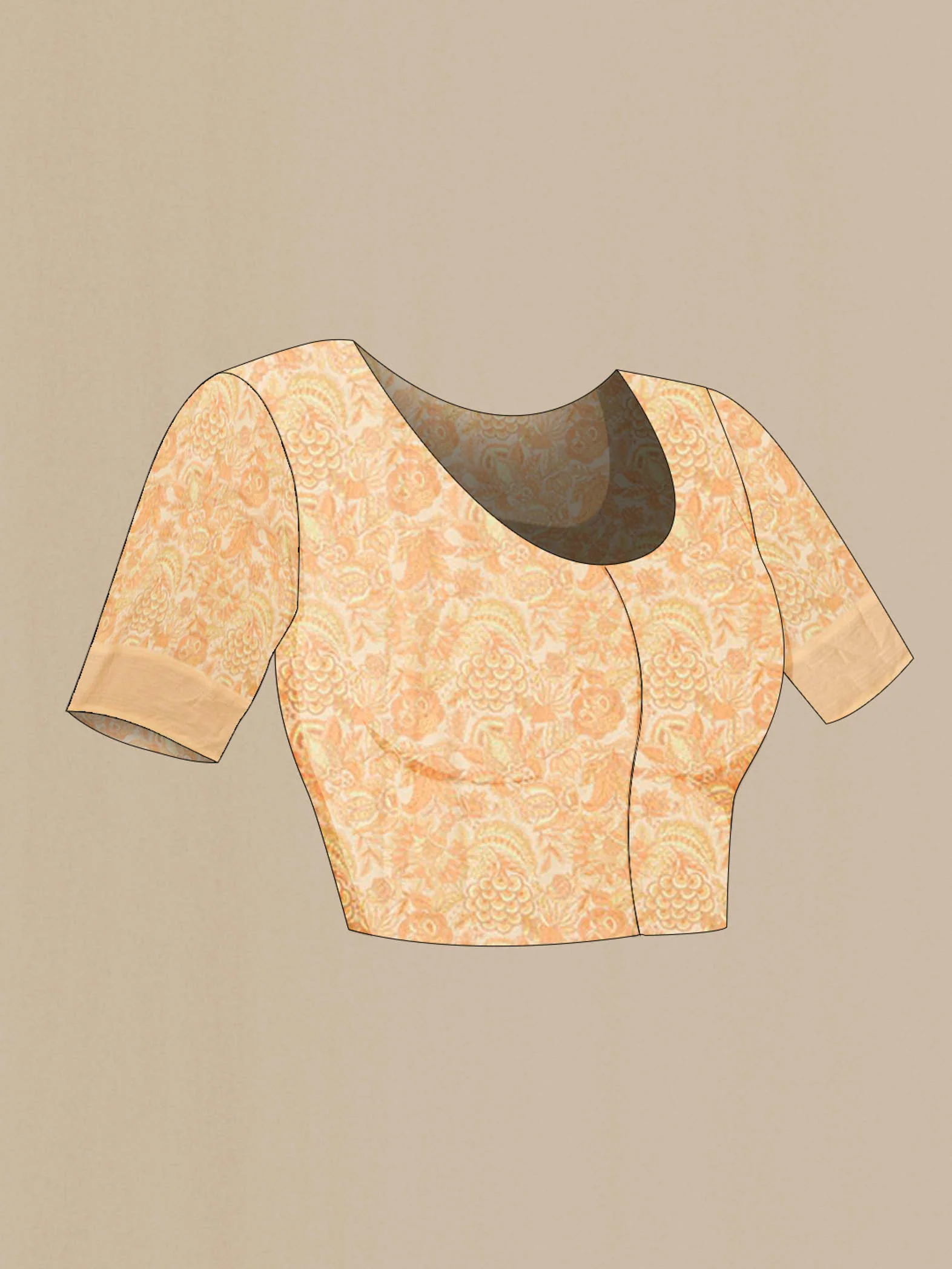 Sandal Linen Saree - Image 4
