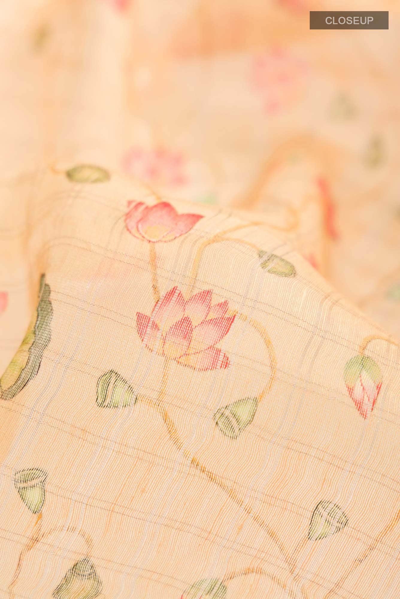 Sandal Linen Saree - Image 2
