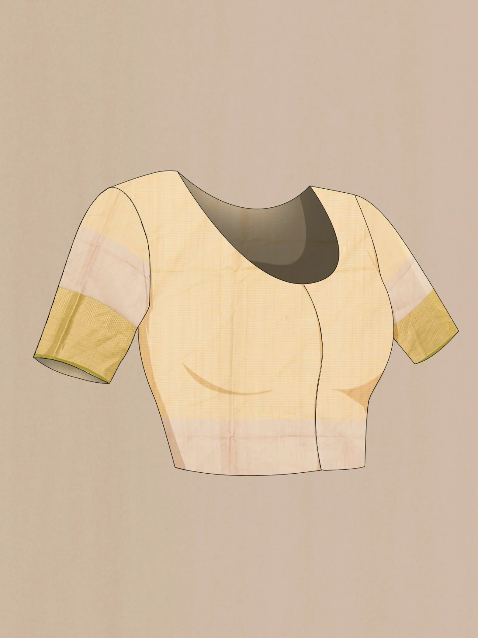 Yellow Maheshwari Silk Saree - Image 2