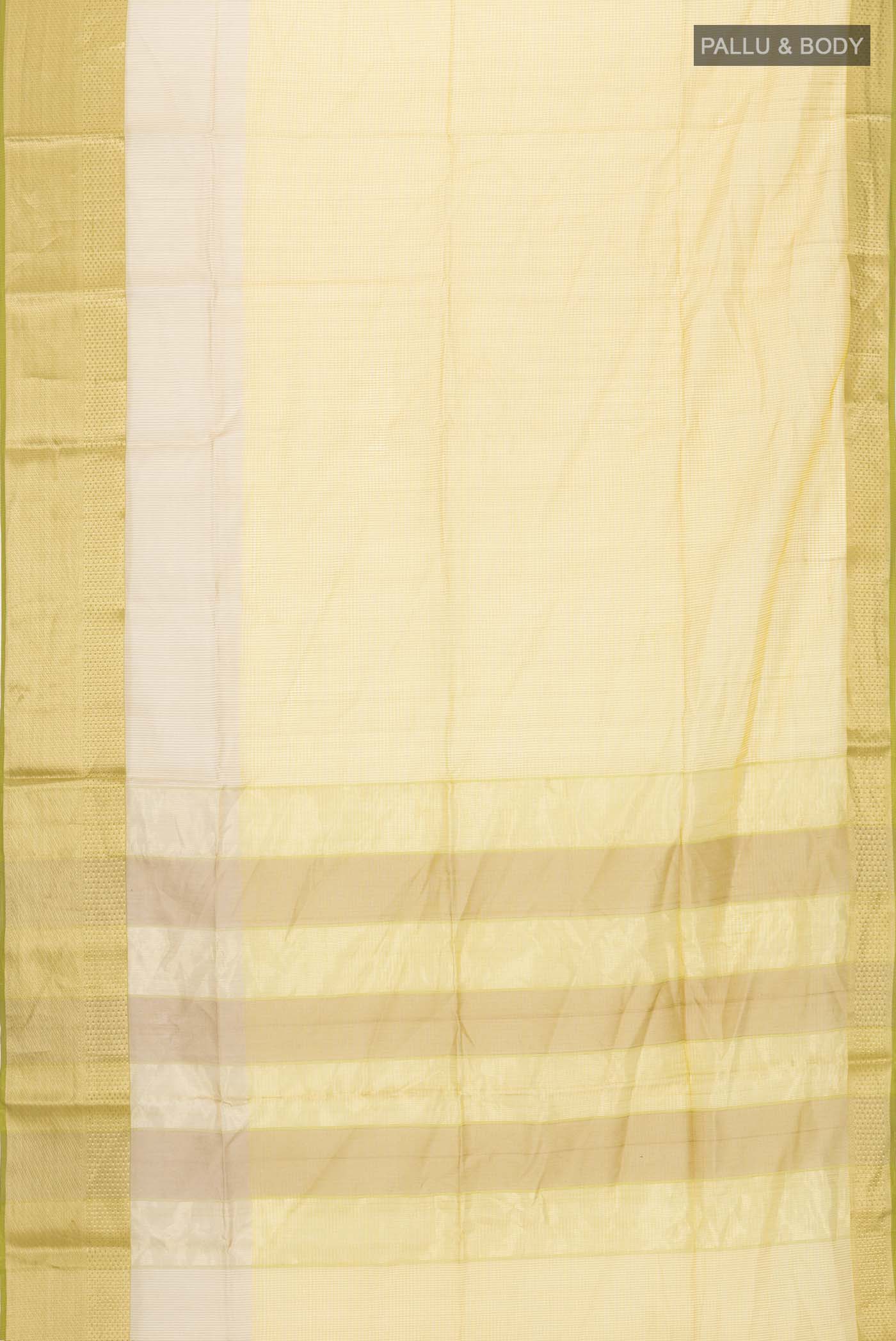 Yellow Maheshwari Silk Saree - Image 3
