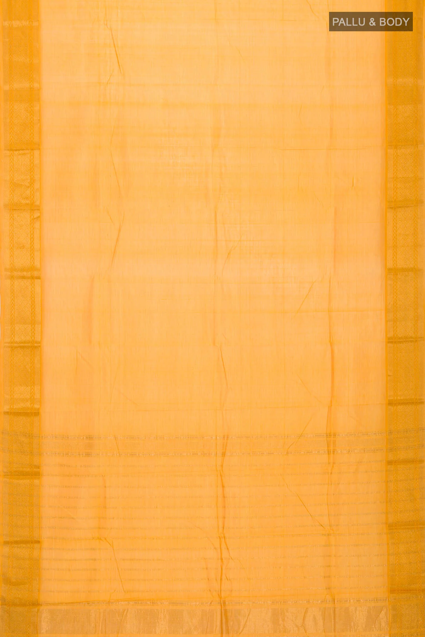 Yellow Mangalagiri Cotton Saree - Image 3