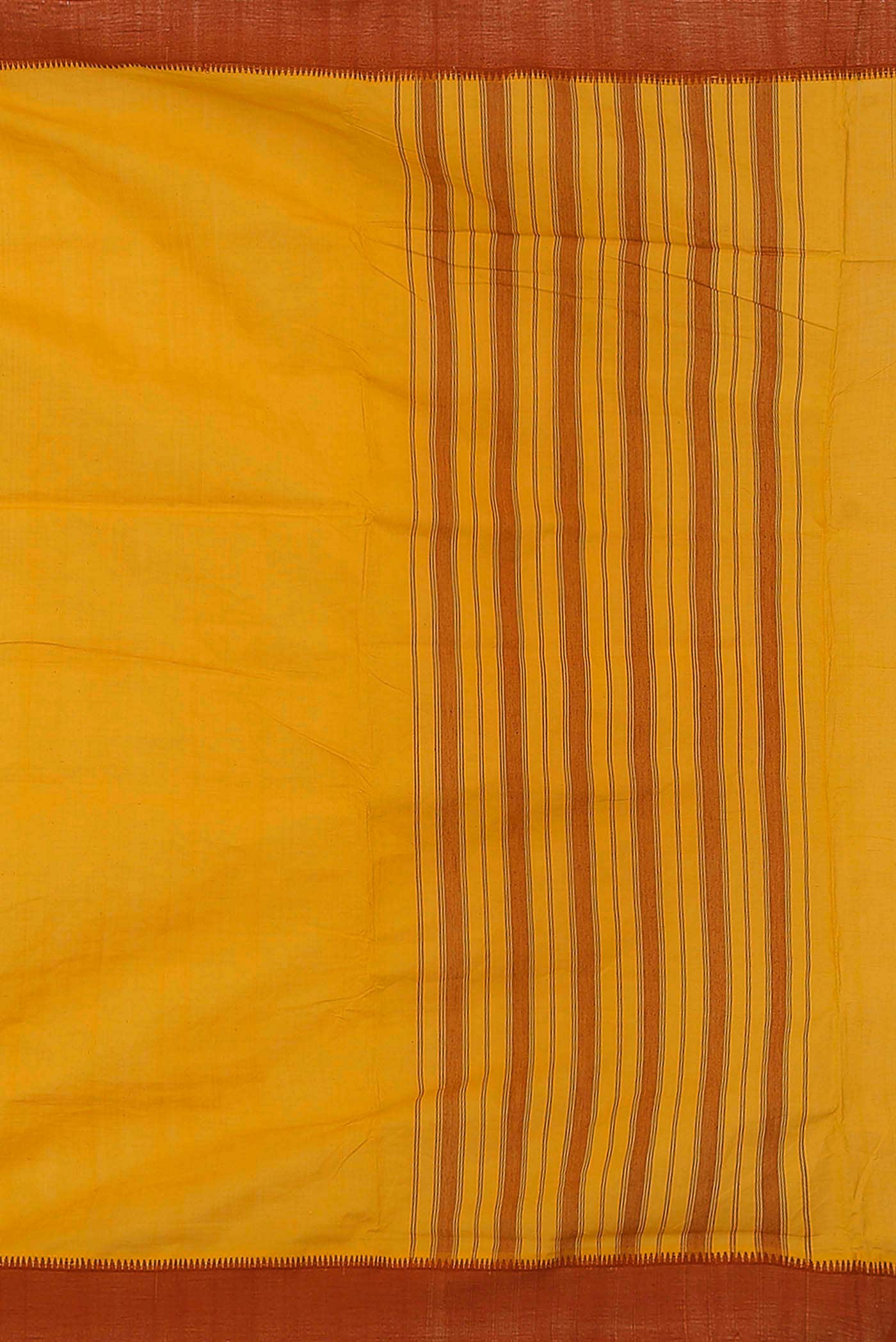 Yellow Mangalagiri Cotton Saree - Image 5