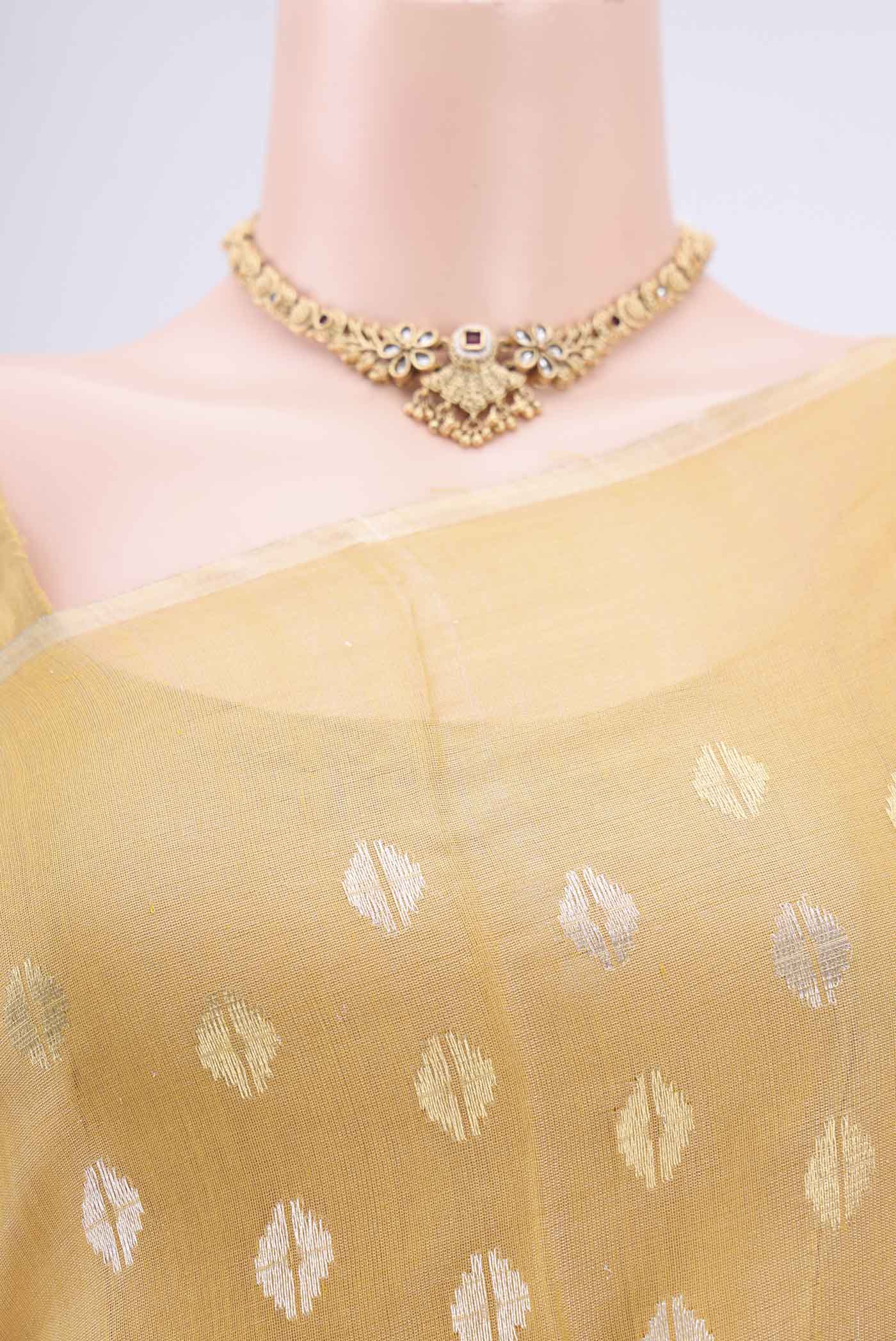 Yellow MP Tussar Saree - Image 2