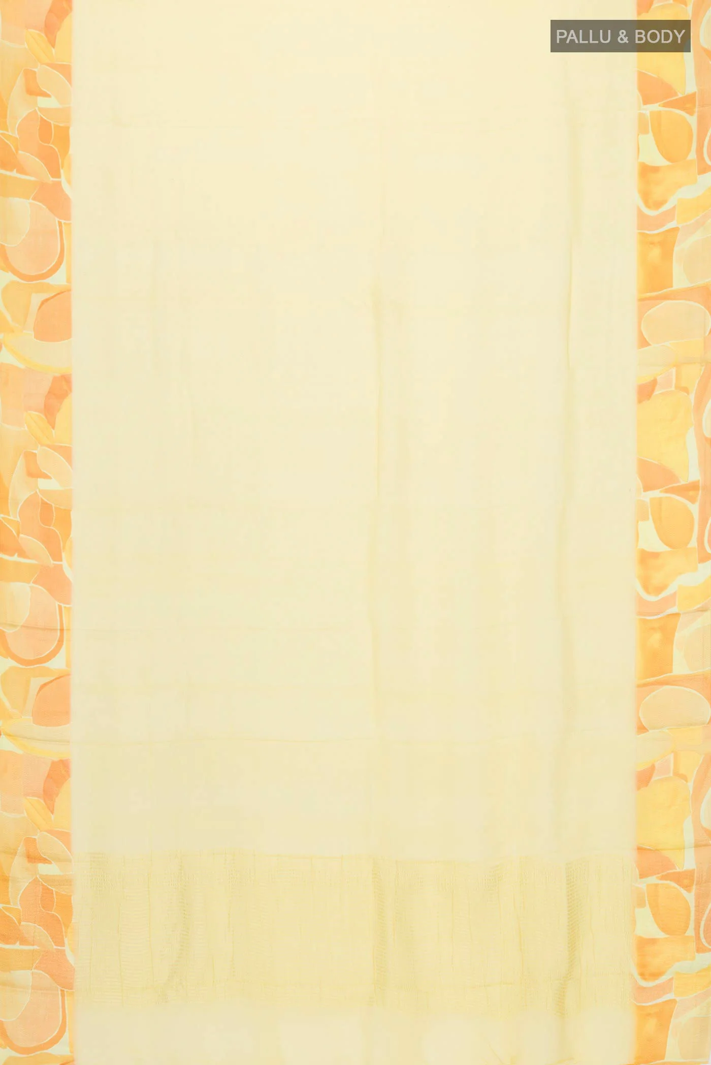 Yellow Mysore Chiffon Saree - Image 5