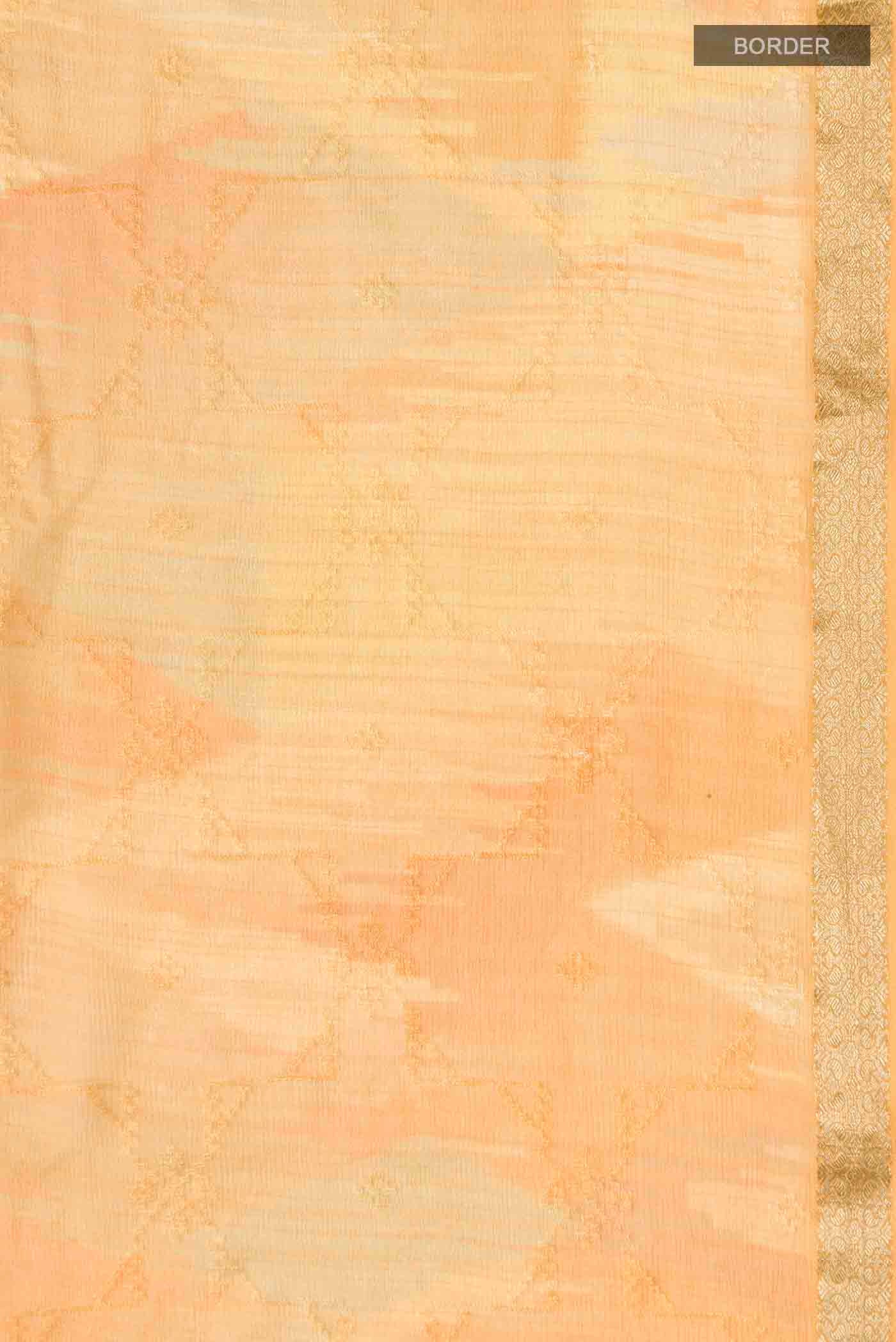 Yellow Mysore Chiffon Saree - Image 3