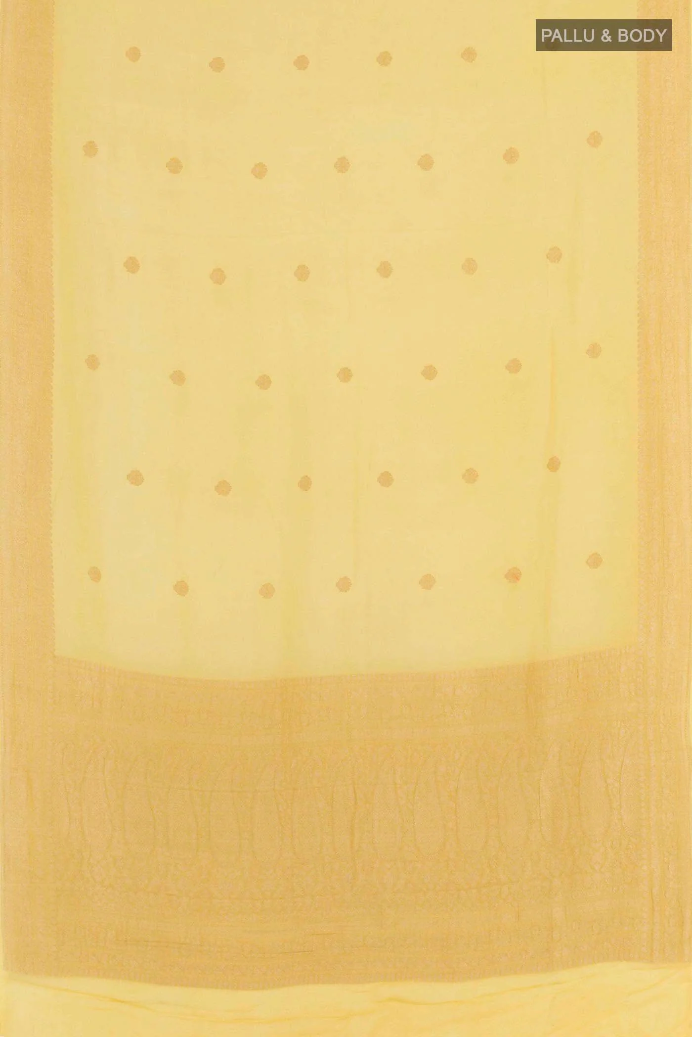 Yellow Banarasi Georgette Saree - Image 3