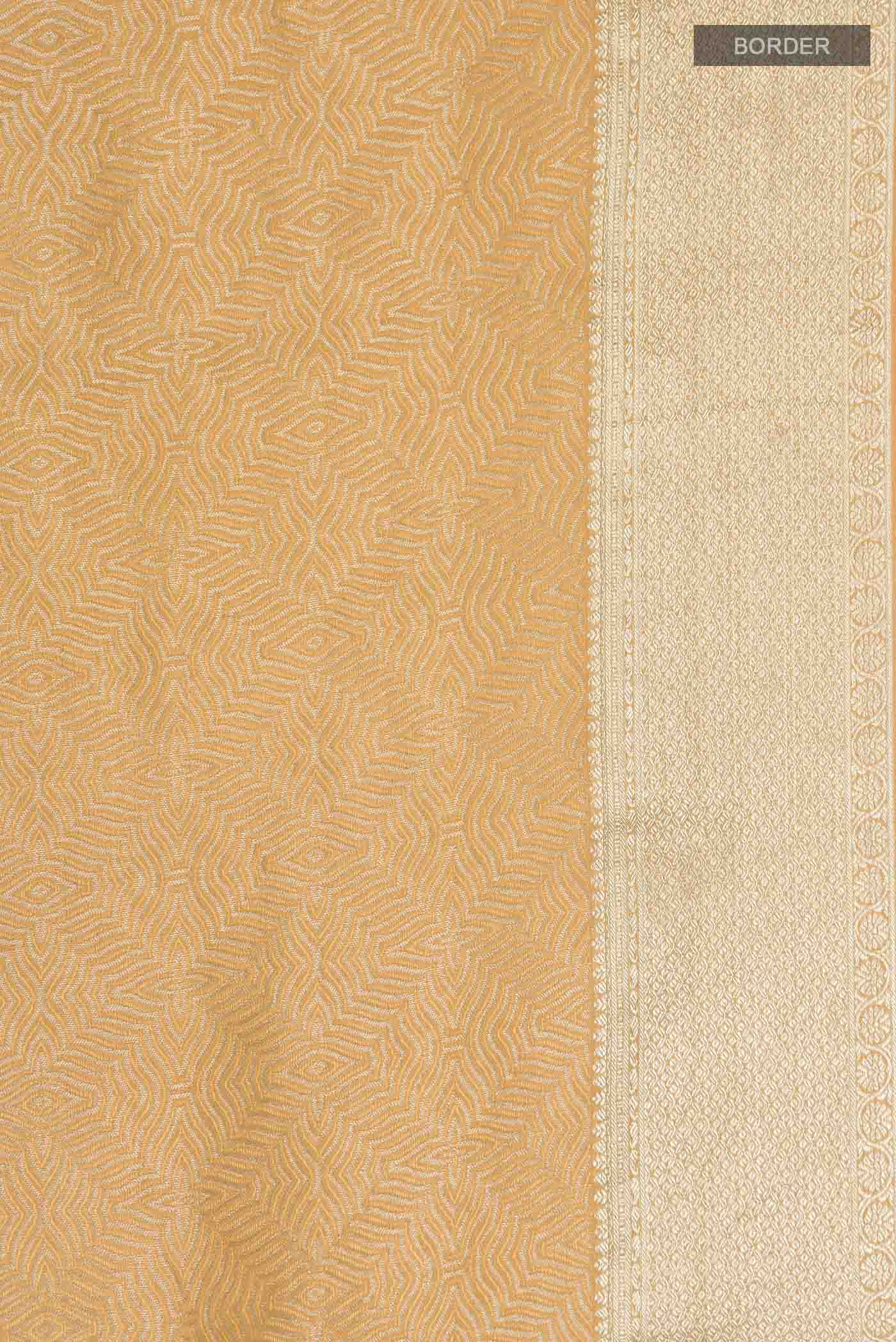 Yellow Mysore Crepe Saree - Image 3