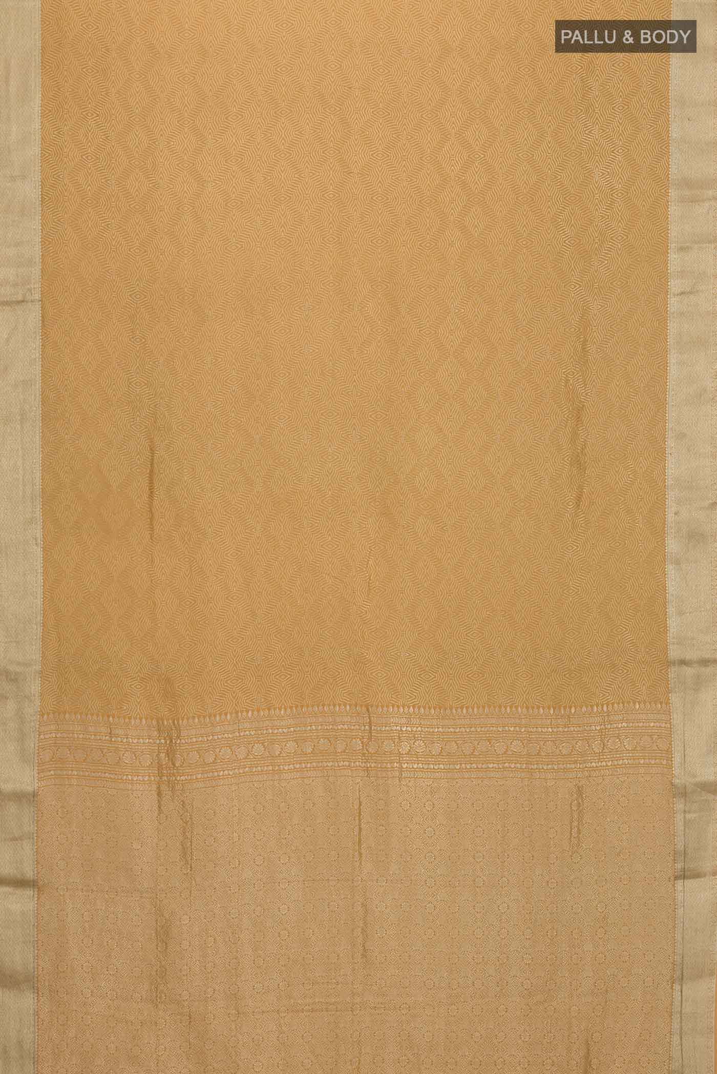 Yellow Mysore Crepe Saree - Image 6