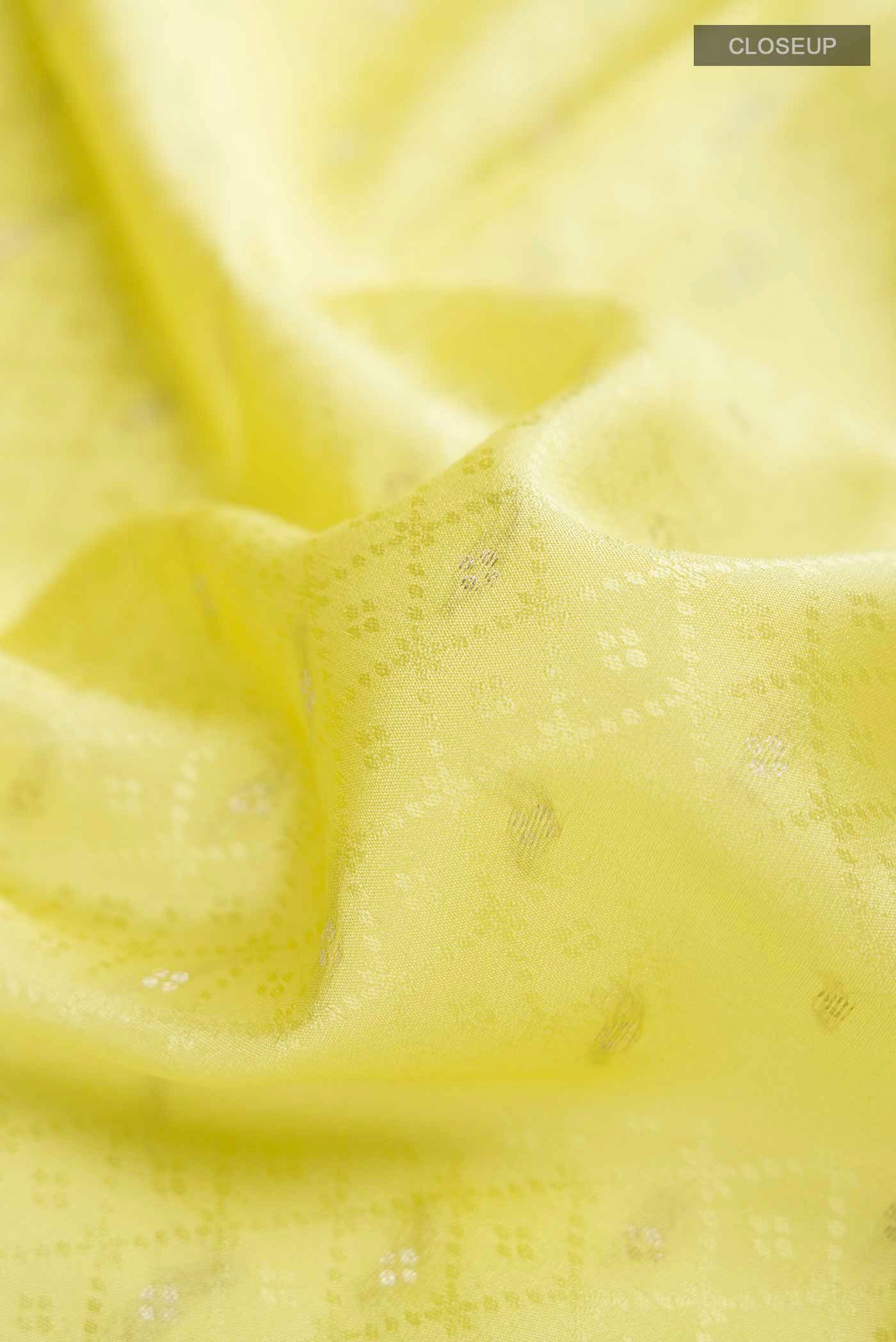 Yellow Mysore Crepe Saree - Image 2