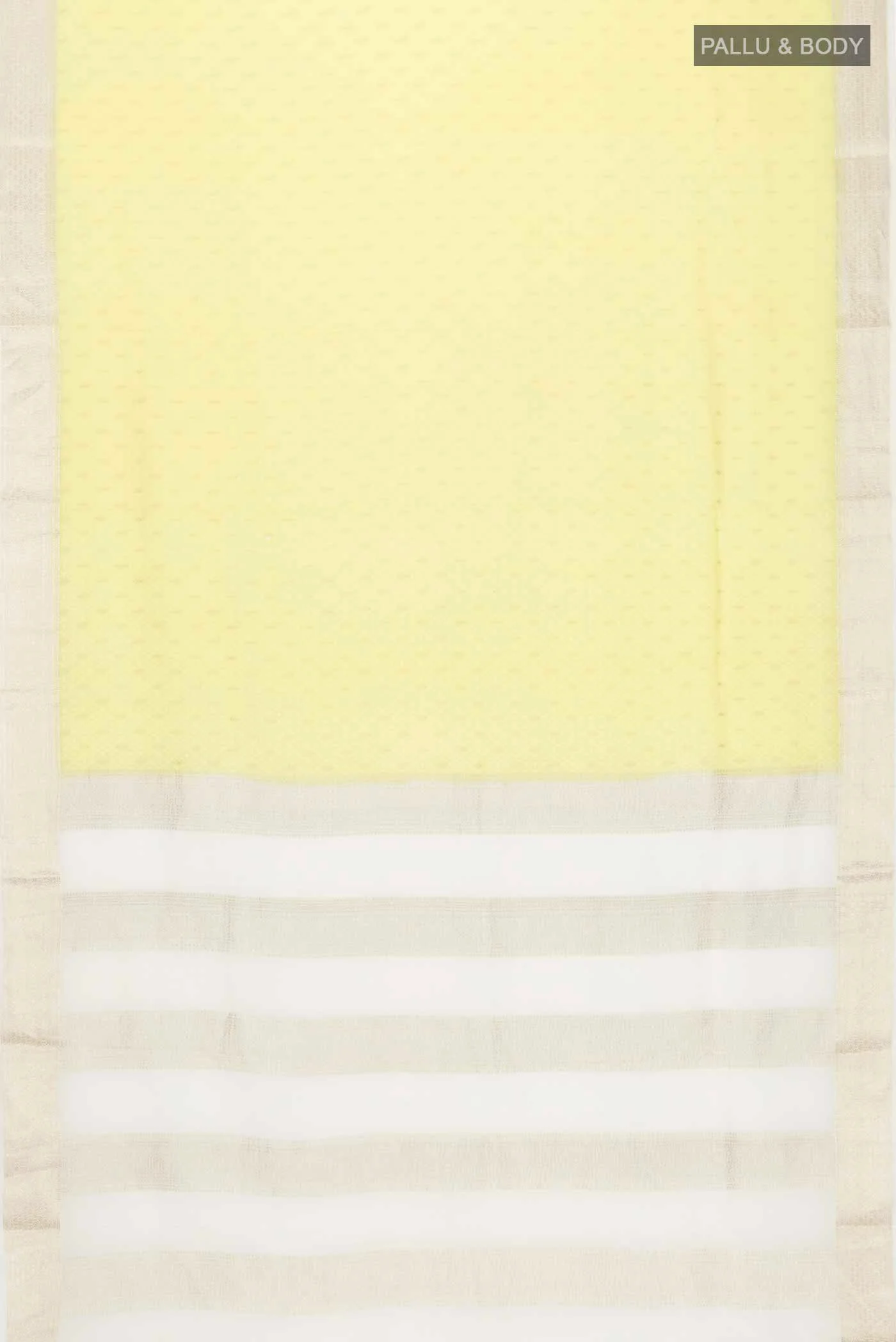 Yellow Mysore Crepe Saree - Image 5