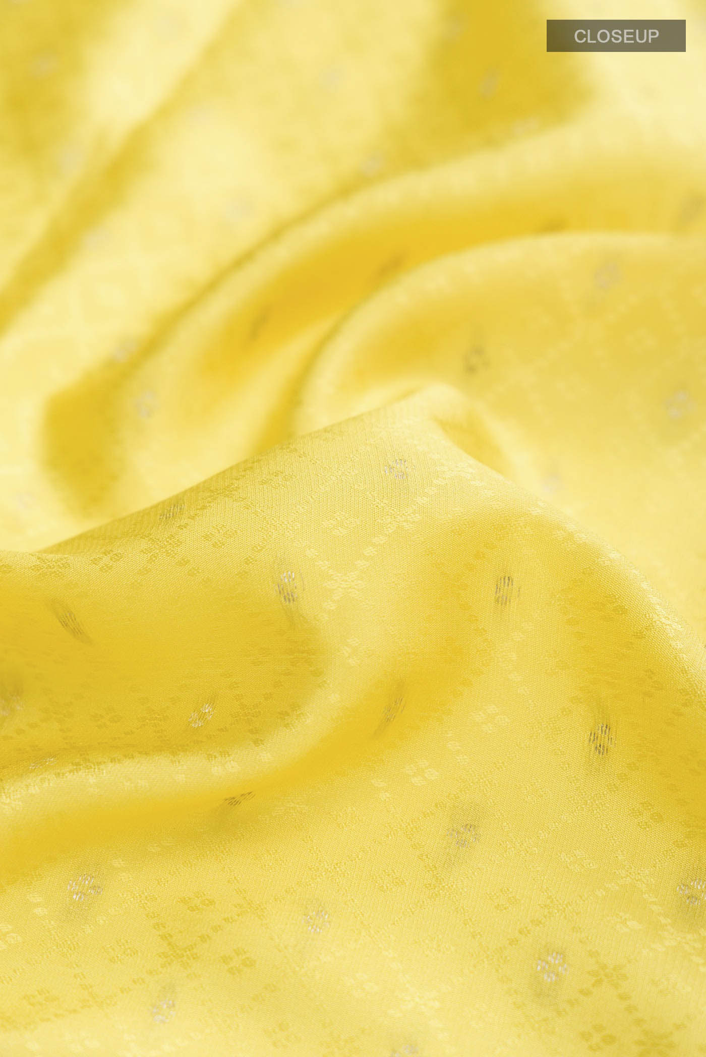 Yellow Mysore Crepe Saree - Image 2