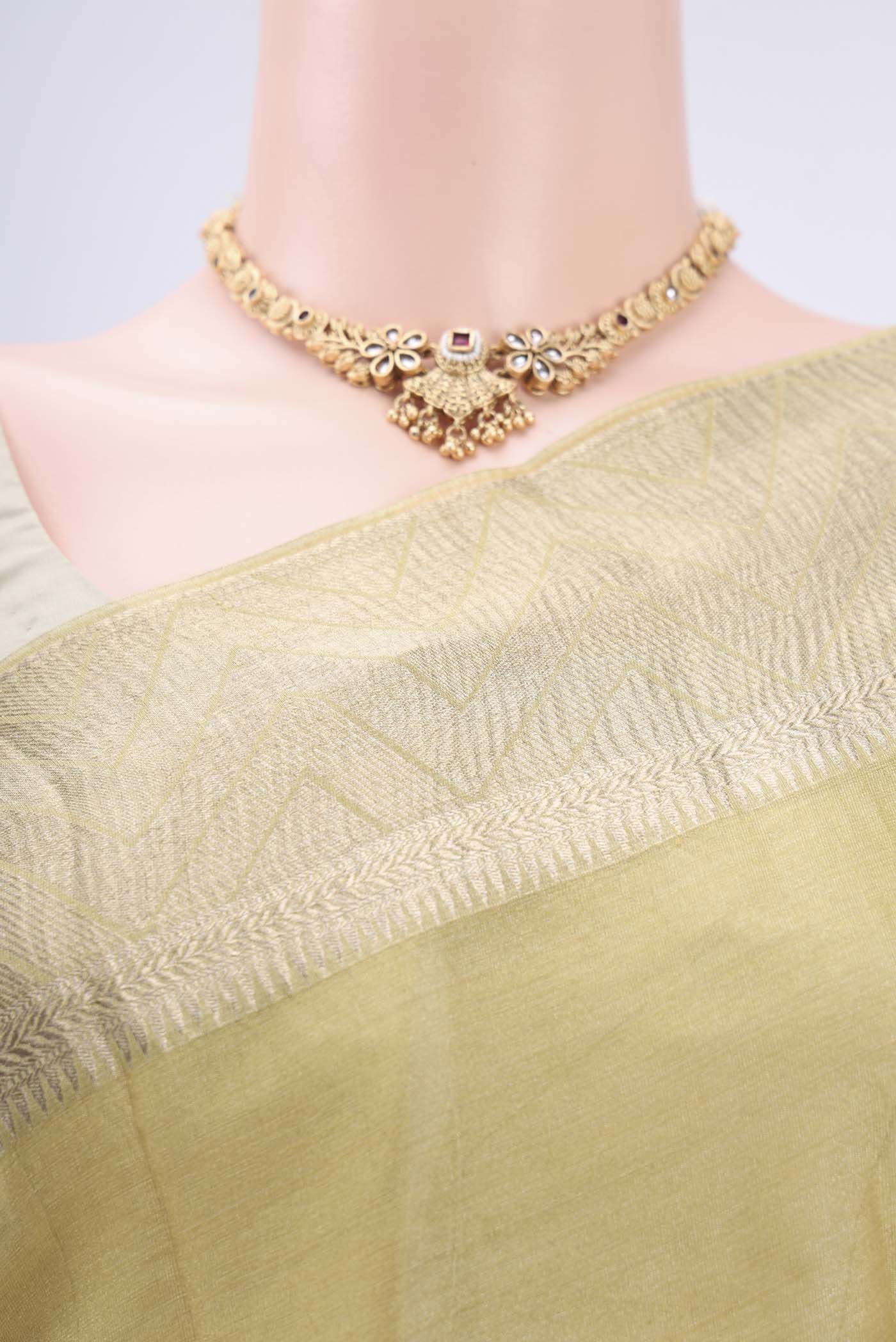 Sandal Mysore Georgette Saree - Image 2