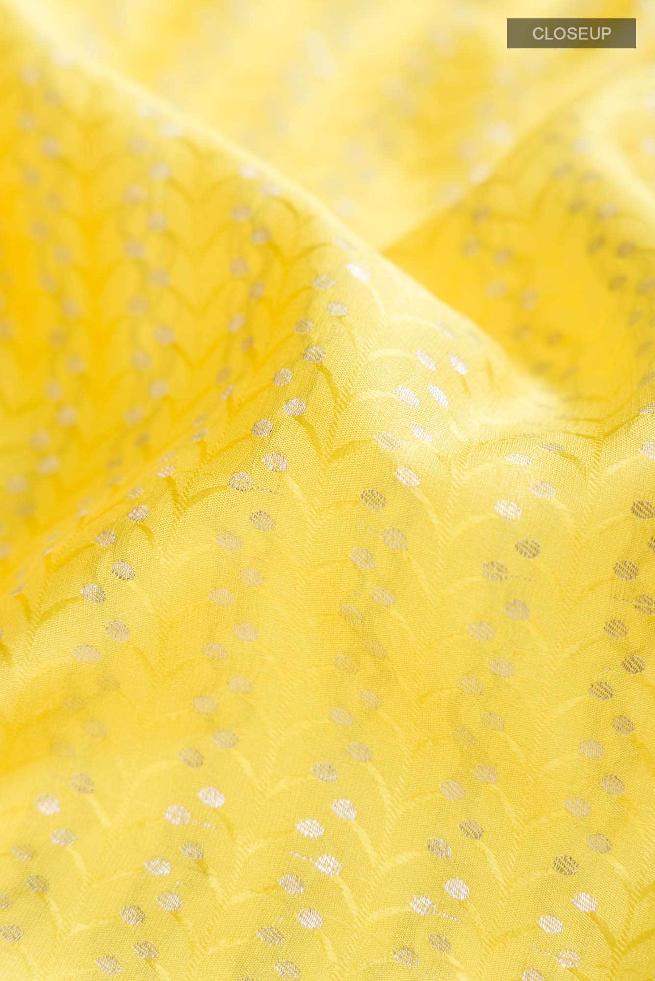 Yellow Mysore Crepe Saree - Image 2