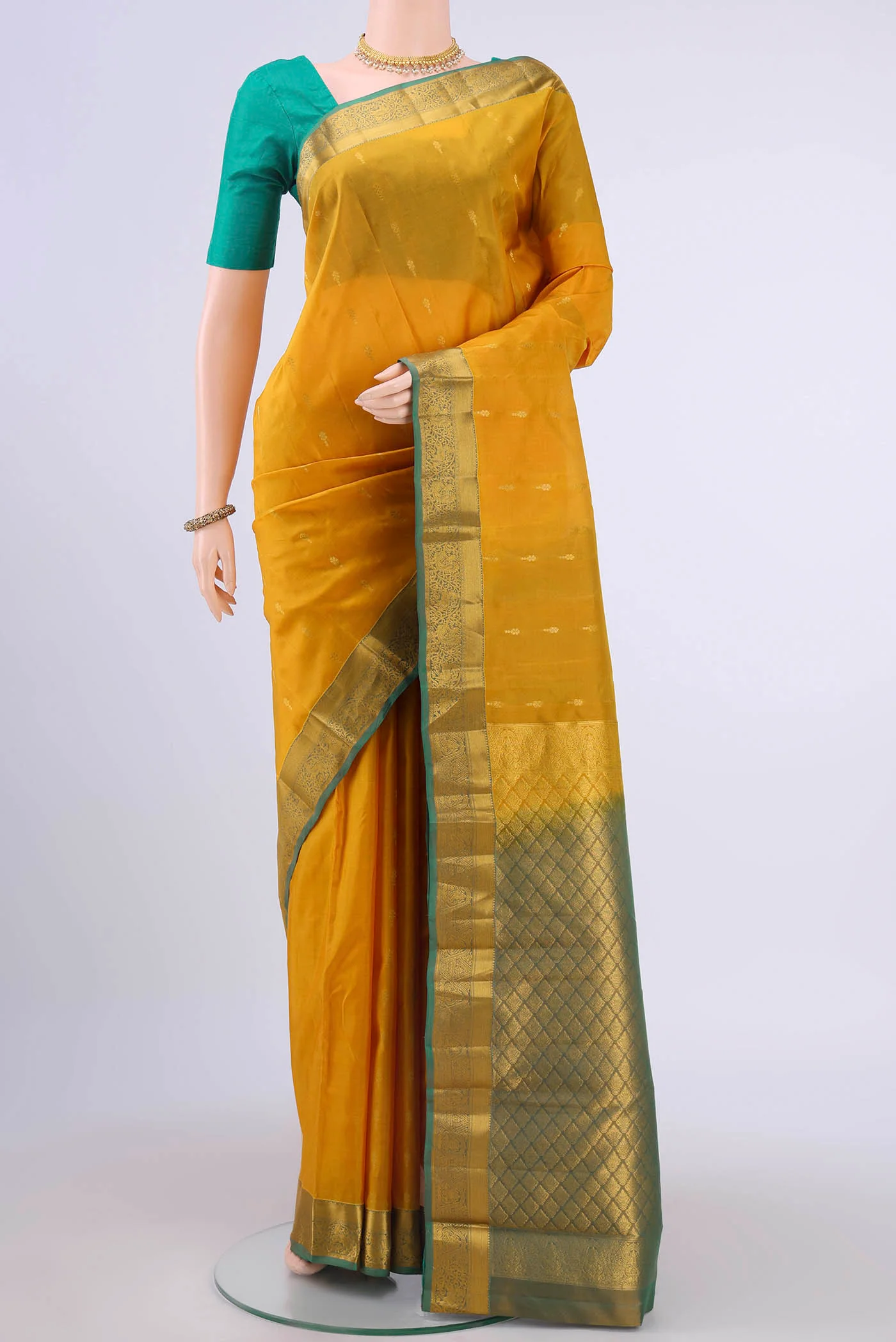 Yellow Nangavalli Silk [ Salem ] Saree