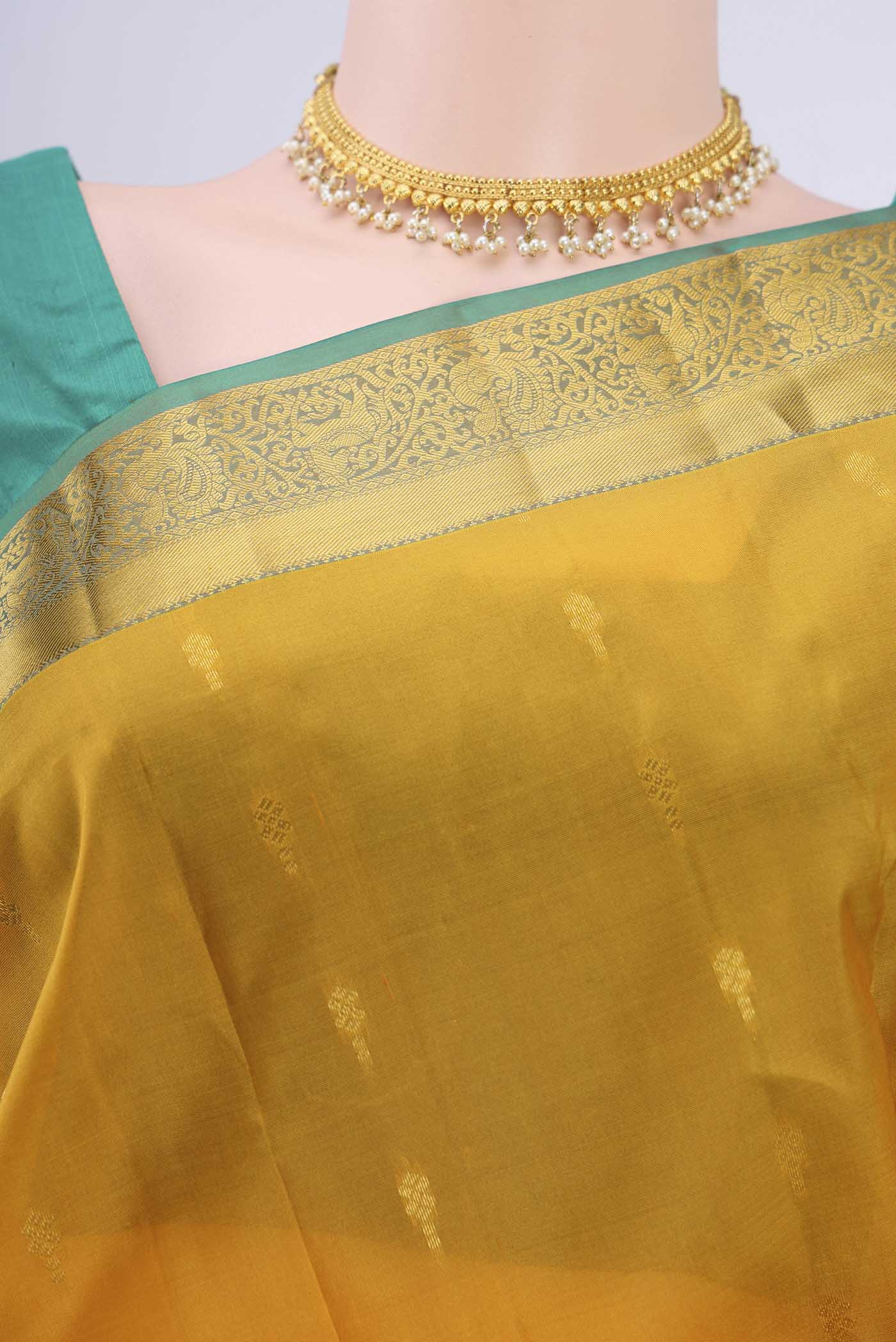 Yellow Nangavalli Silk [ Salem ] Saree - Image 2