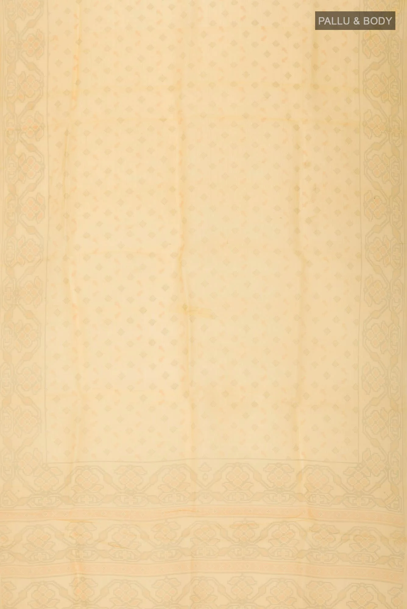 Yellow Organza Silk Saree - Image 3