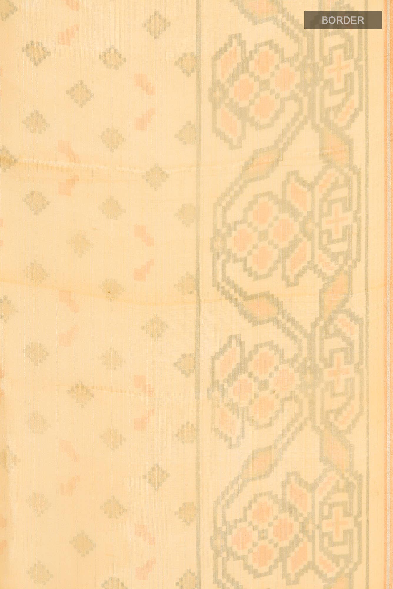 Yellow Organza Silk Saree - Image 4