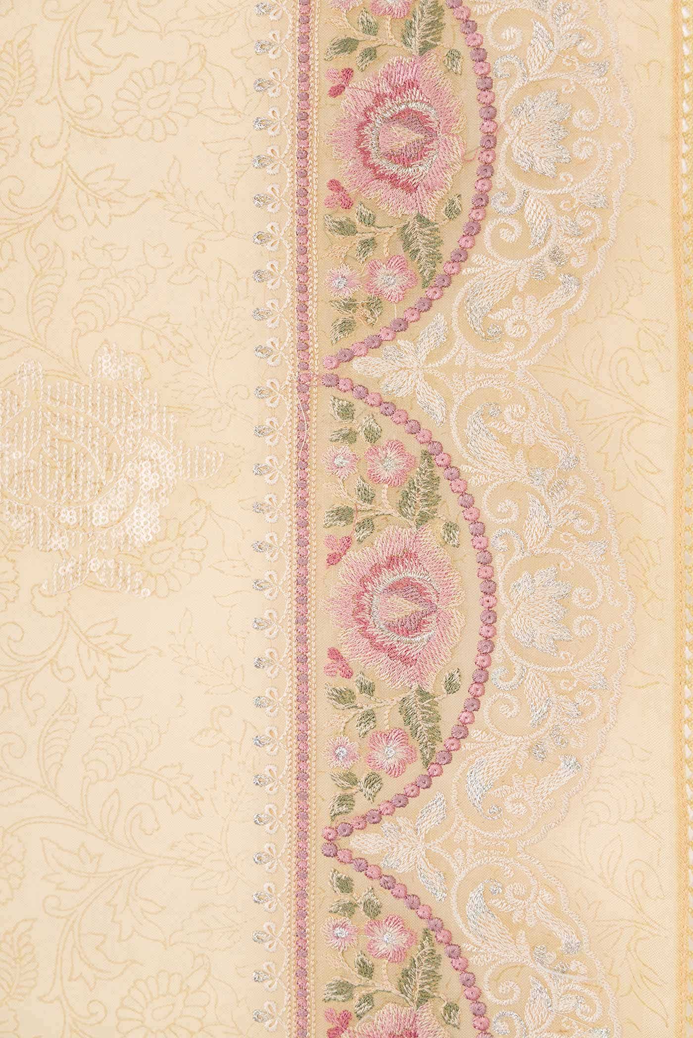 Sandal Organza Silk Saree - Image 3