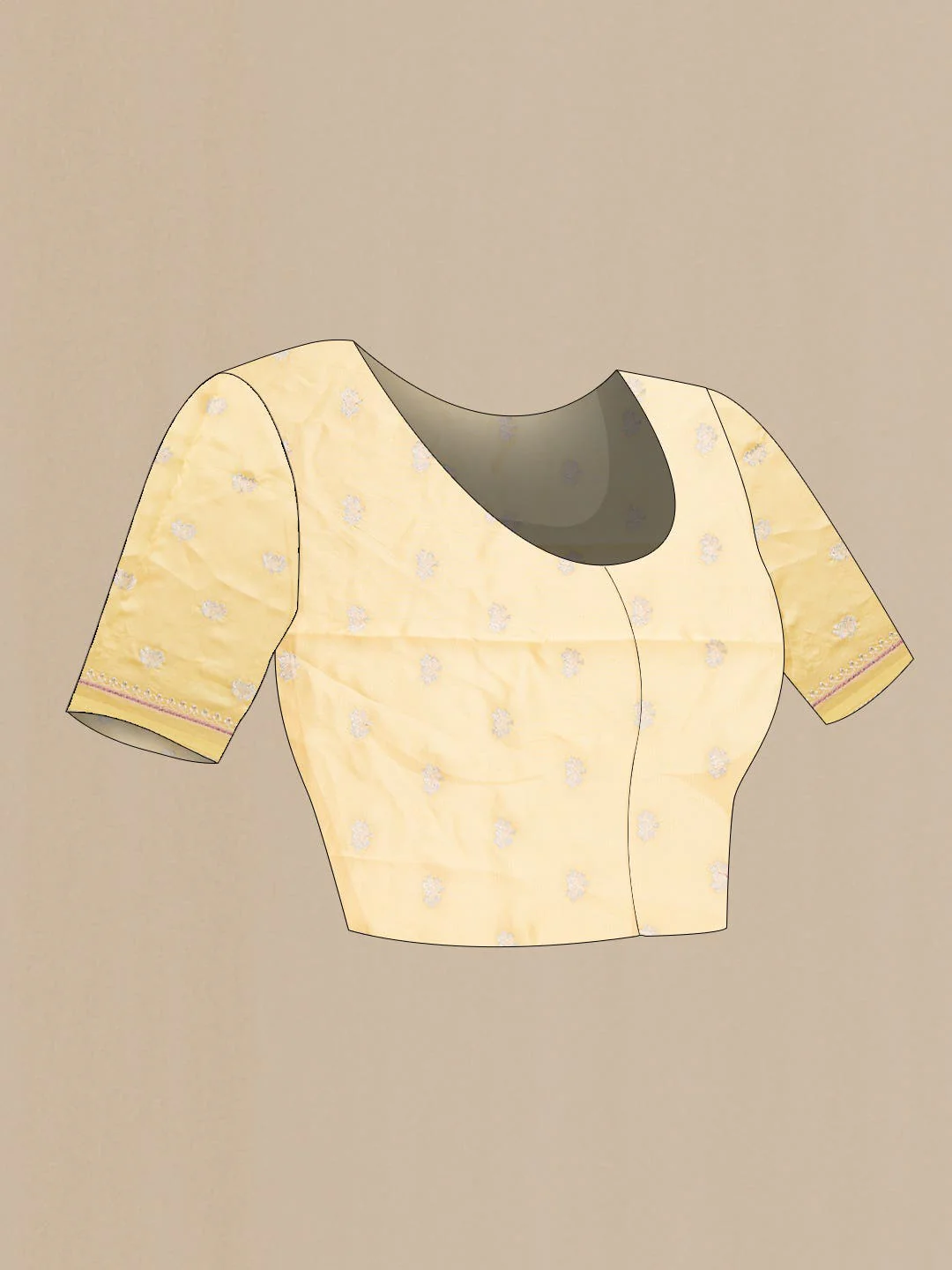 Sandal Organza Silk Saree - Image 4