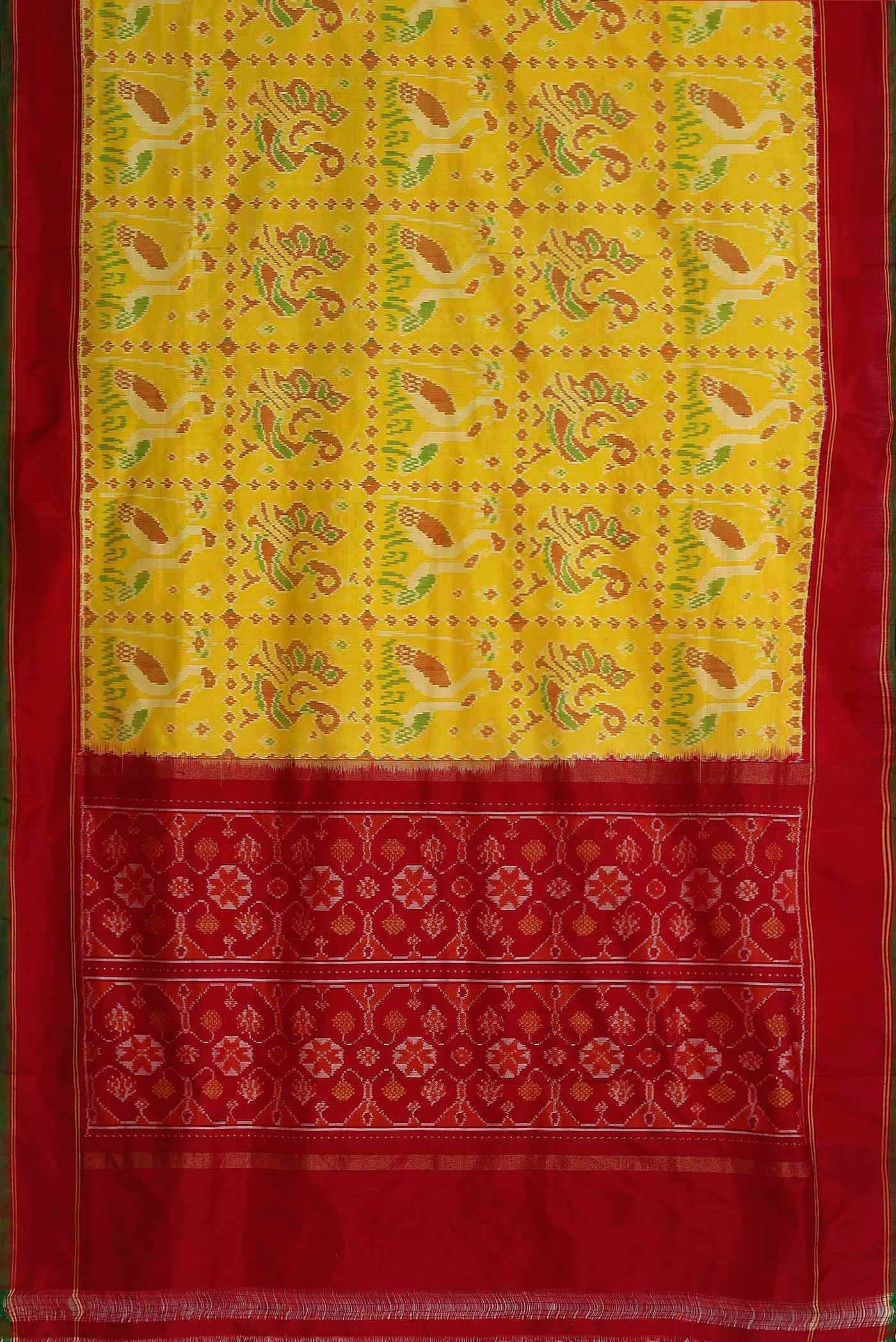 Yellow Orissa Silk Saree - Image 4