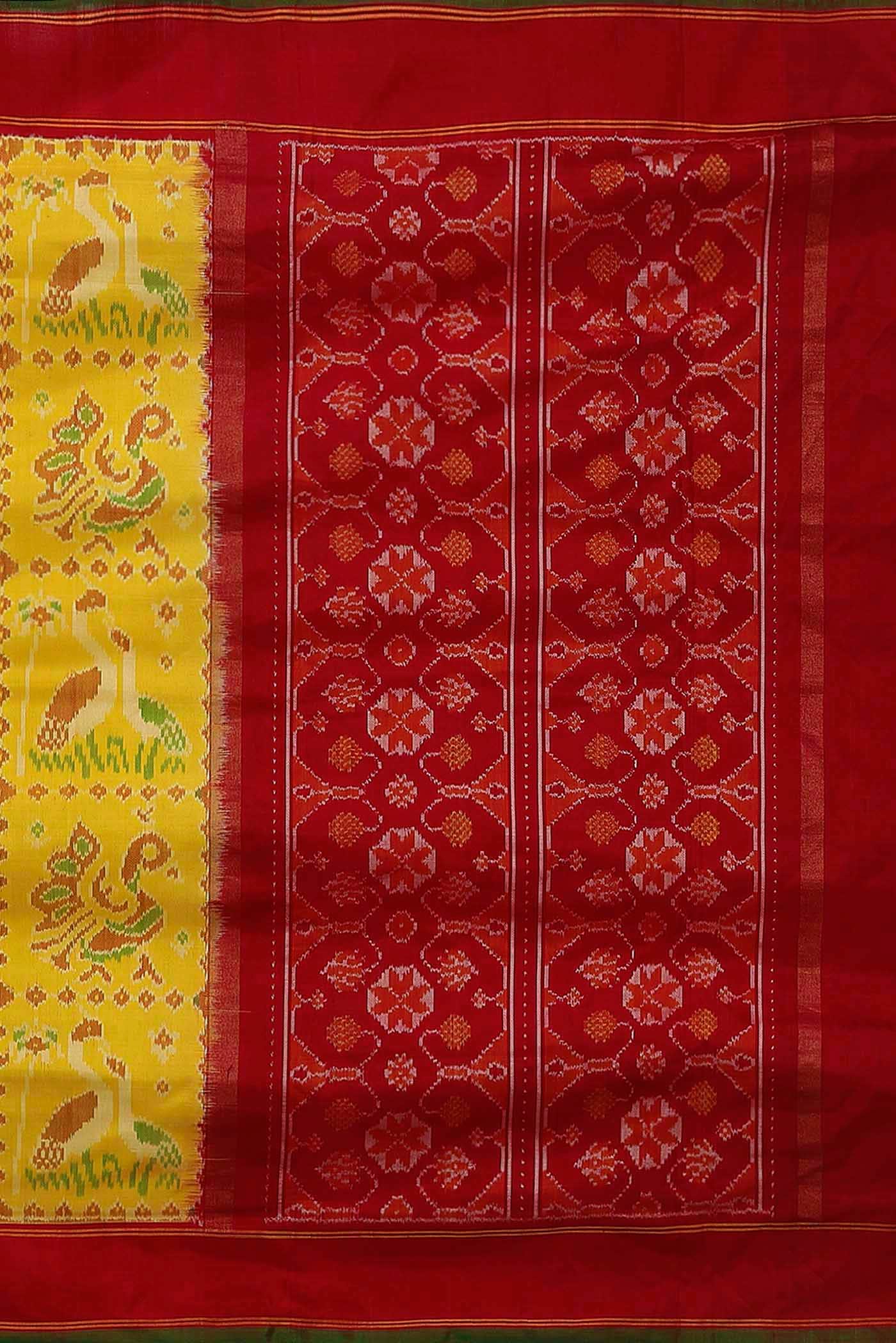 Yellow Orissa Silk Saree - Image 5