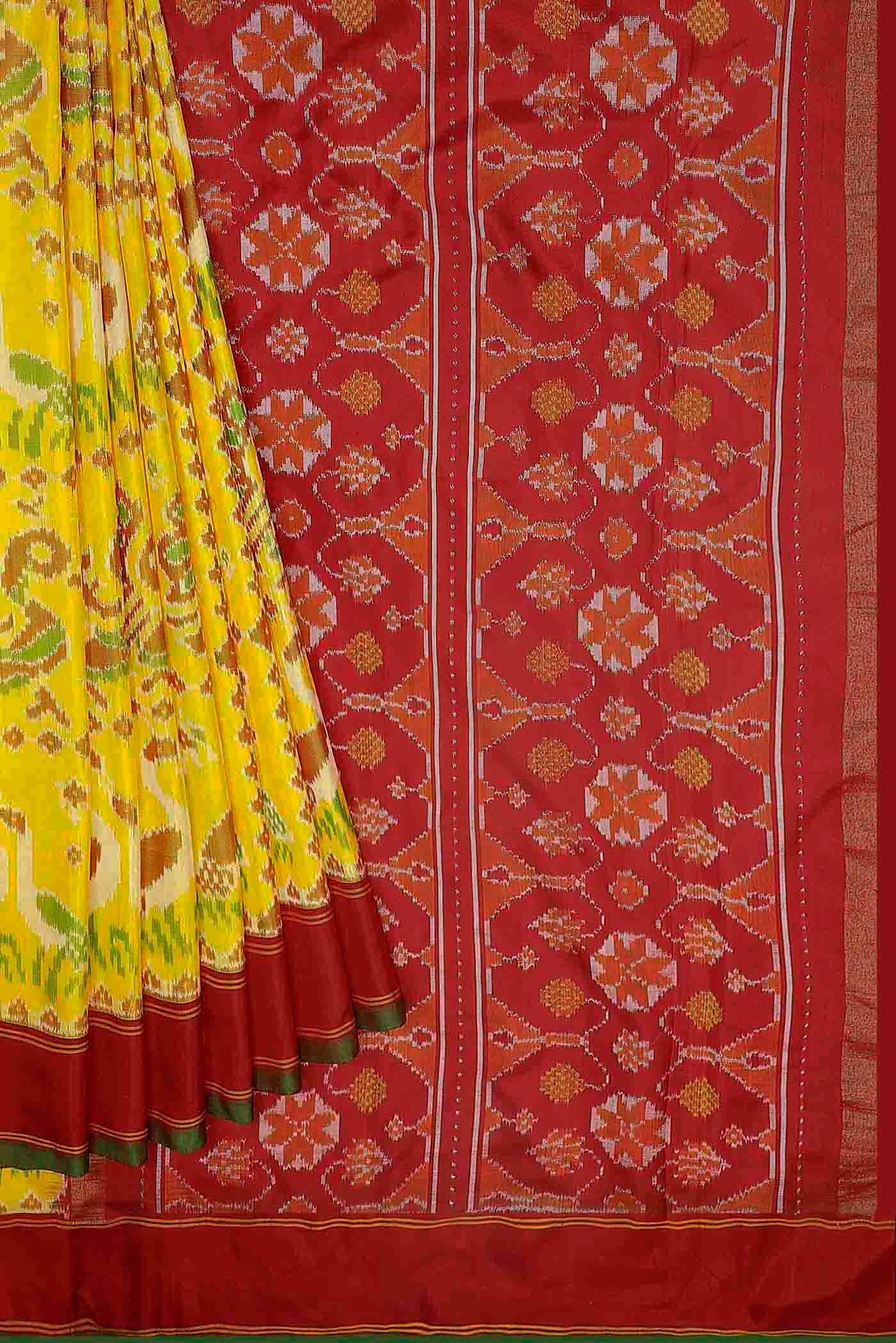 Yellow Orissa Silk Saree - Image 6
