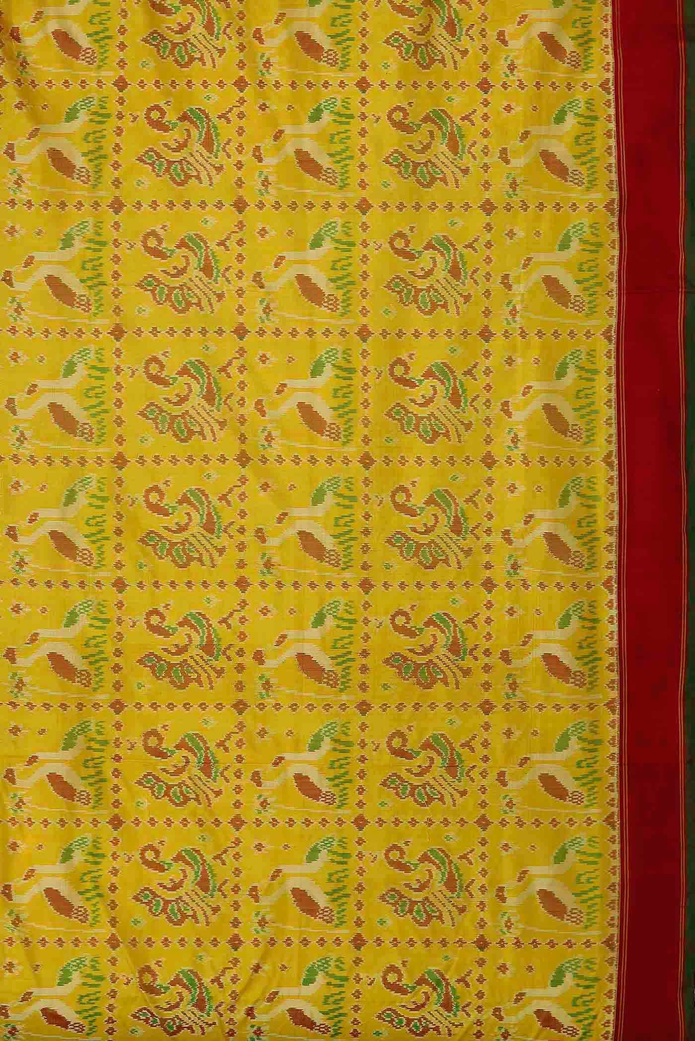 Yellow Orissa Silk Saree - Image 7