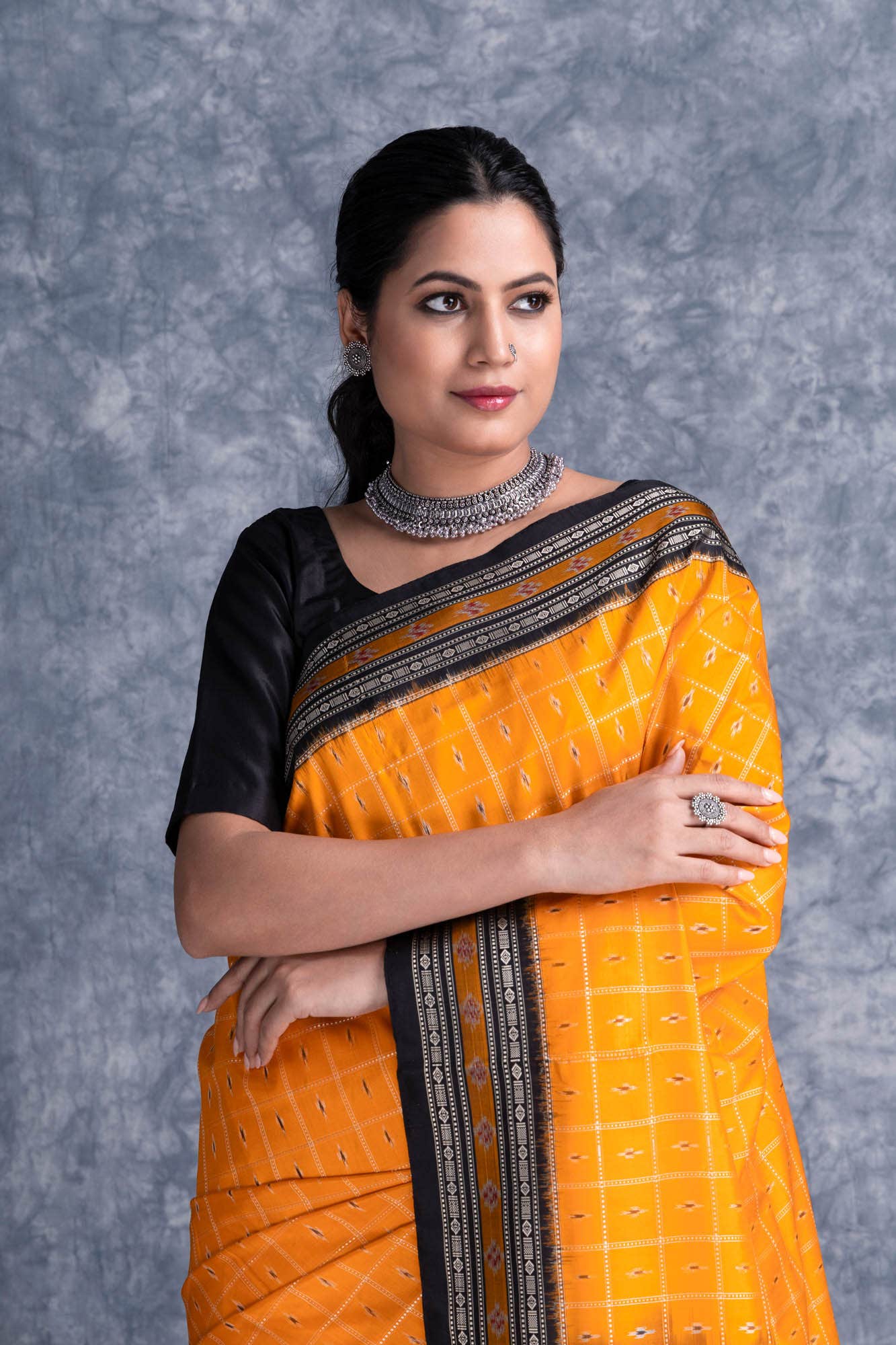 Yellow Pochampally Saree - Image 2