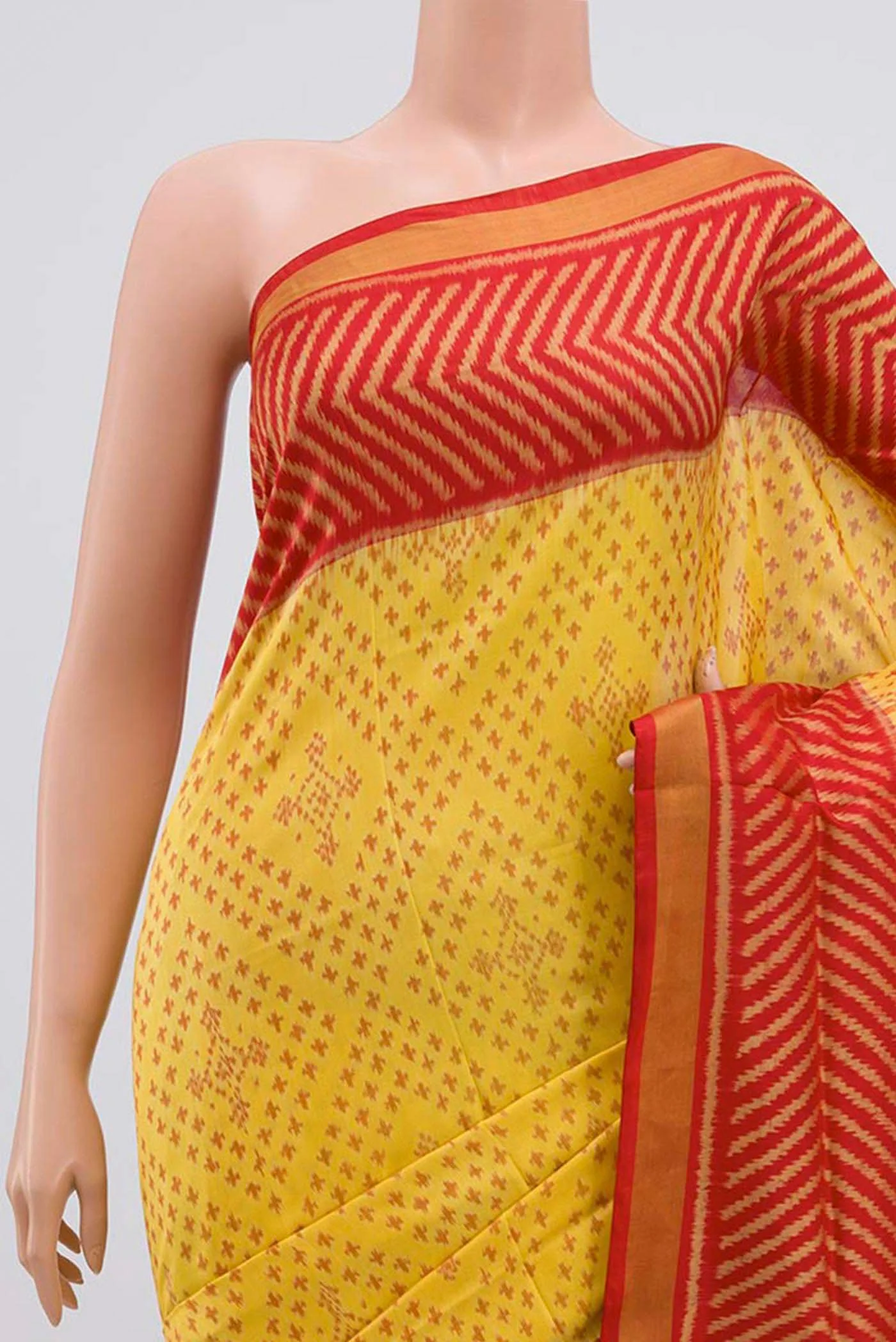 Yellow Rajkot Patola Silk Saree - Image 2