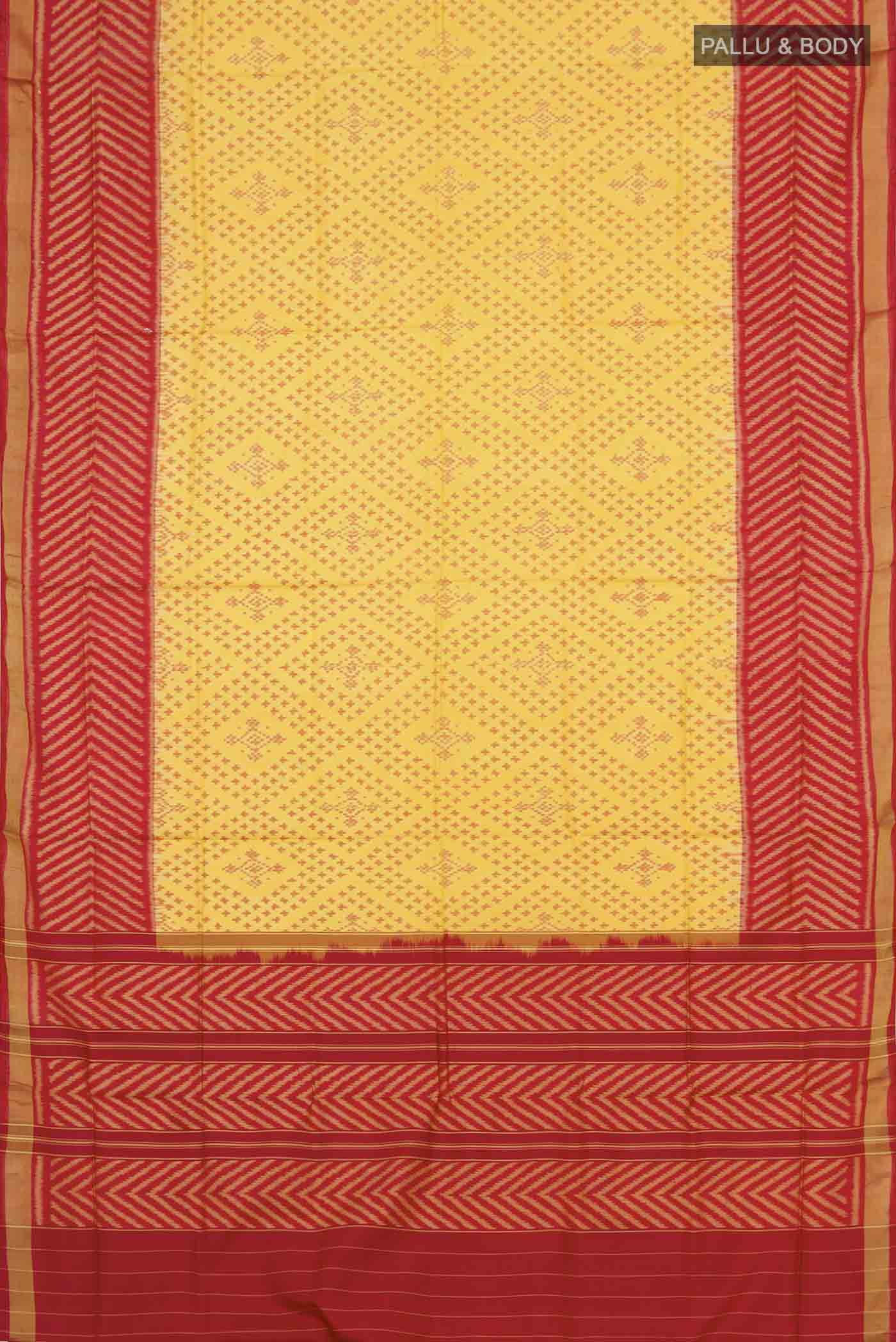 Yellow Rajkot Patola Silk Saree - Image 5