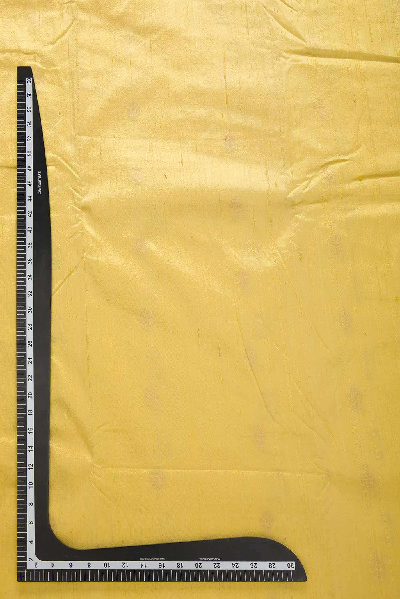 Yellow Raw Silk Dress Material - Image 5