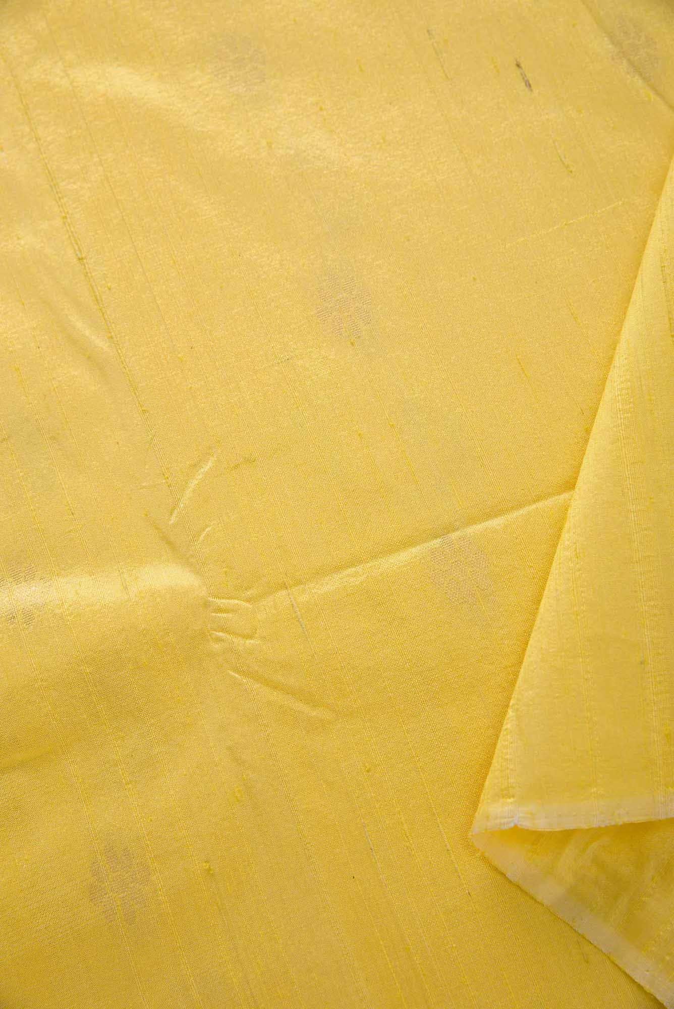 Yellow Raw Silk Dress Material - Image 6
