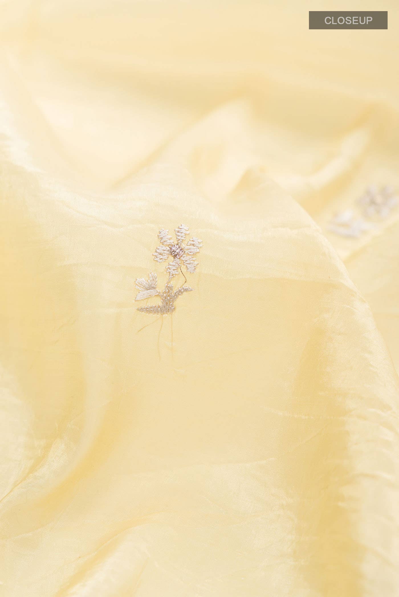 Sandal Organza Silk Saree - Image 2